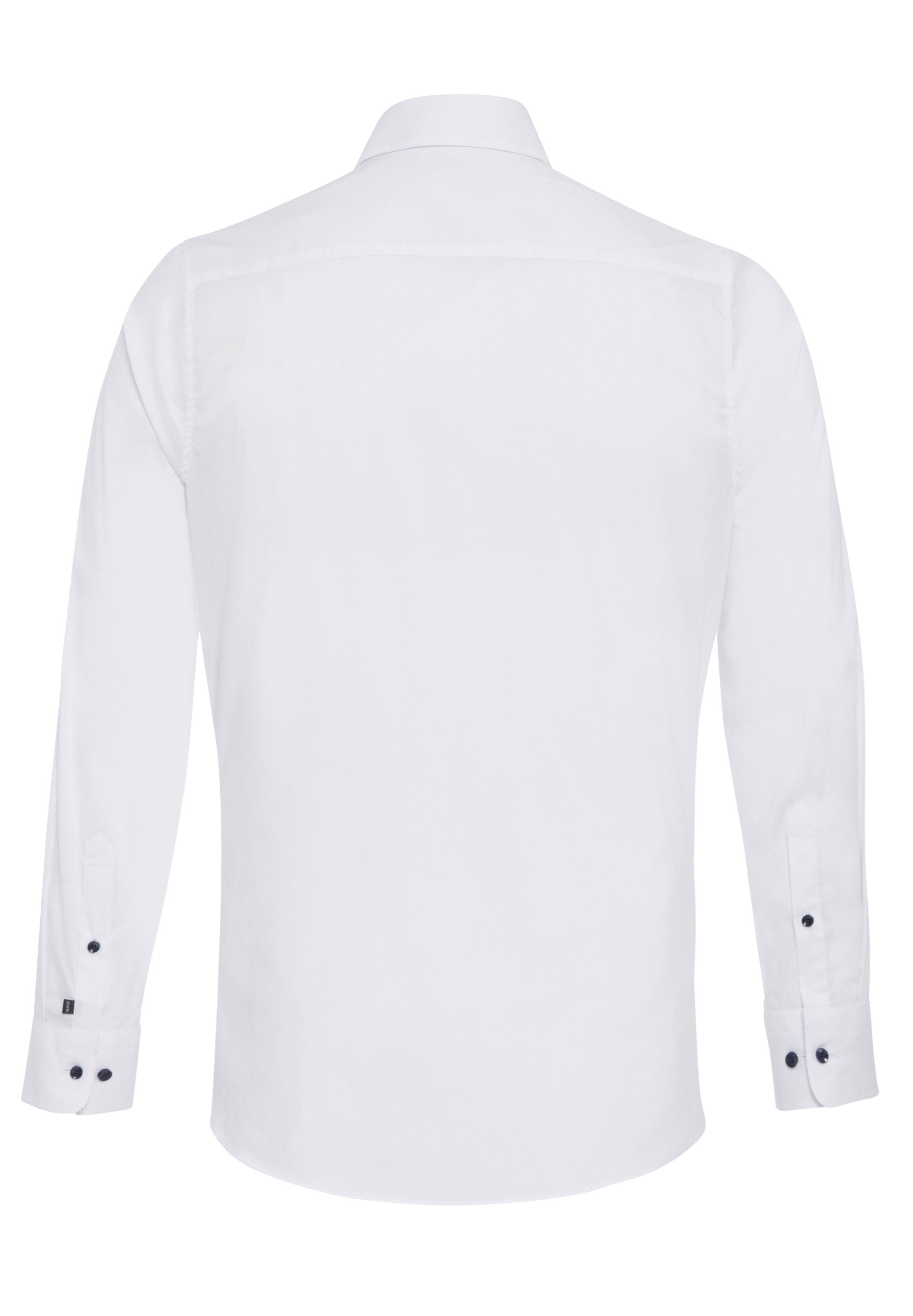 PURE- FLXBL Hemd Langarm (Uni Weiß)