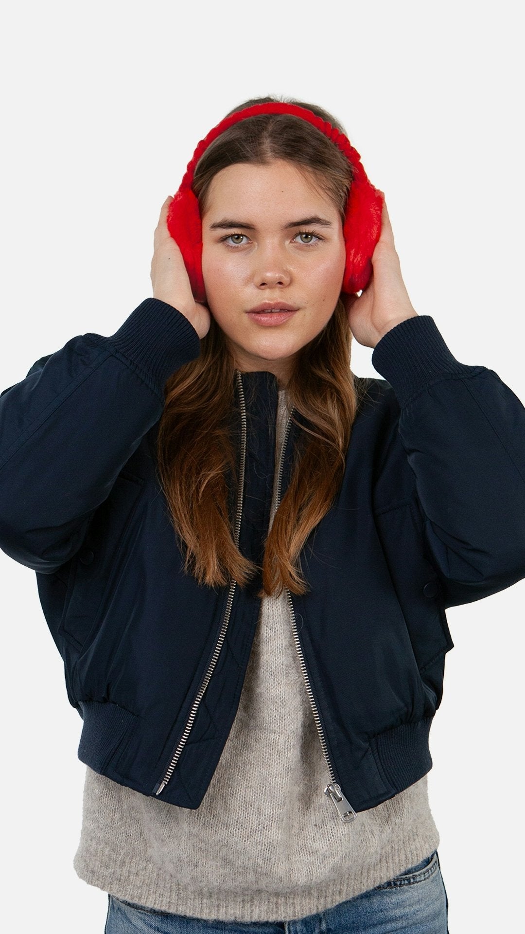 Plush Earmuffs (Red Red)