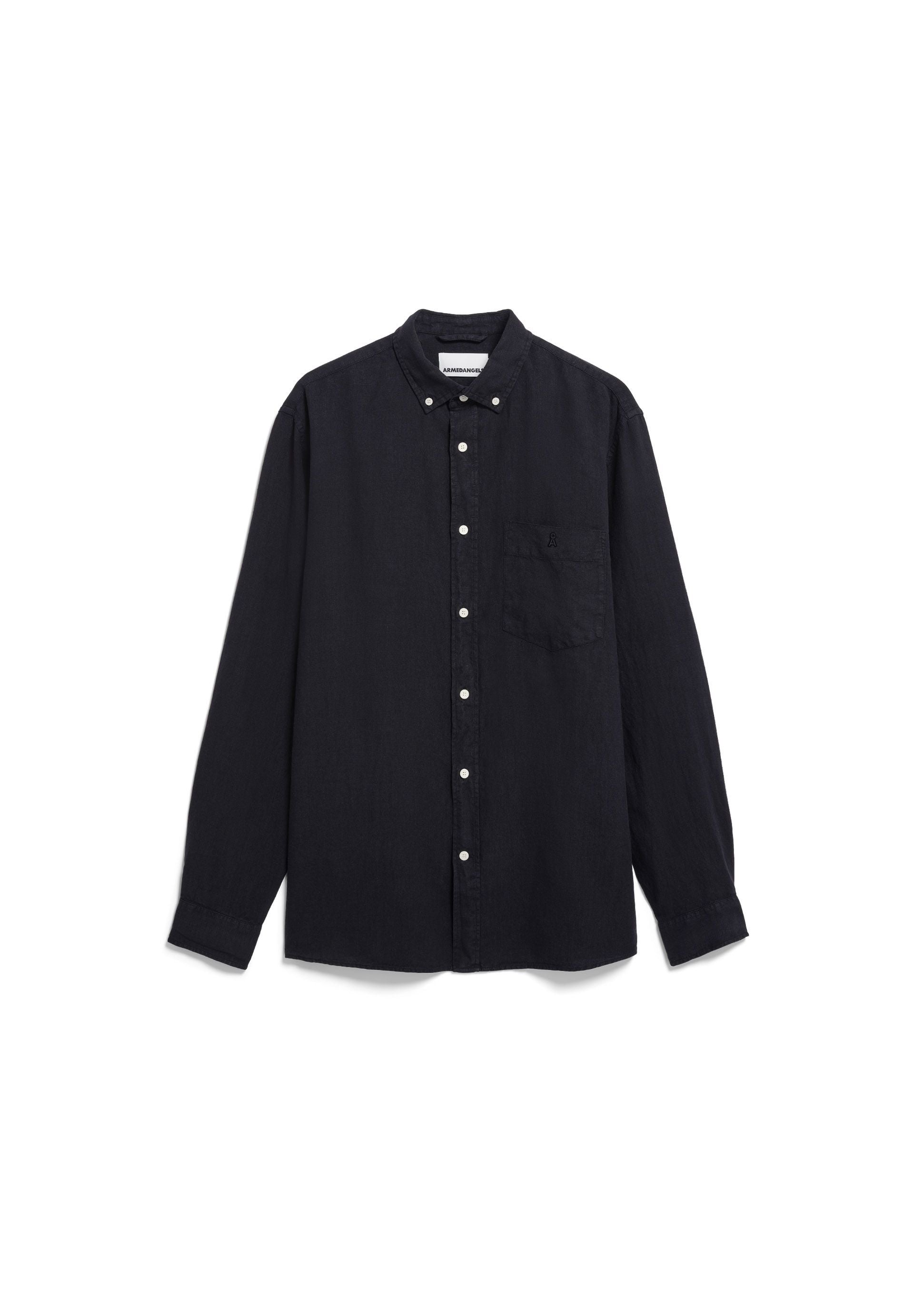 Linen Longsleeve Shirt (Black)