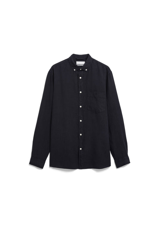 Linen Longsleeve Shirt (Black)