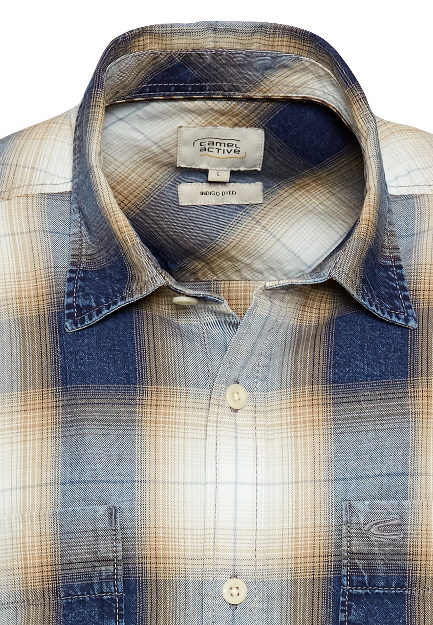 Kurzarmhemd mit Karomuster (Dark Navy)