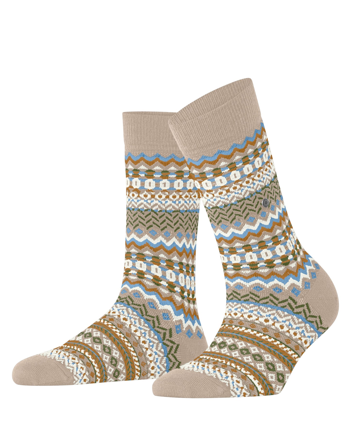 Burlington Fair Isle Damen (Cafe Latte)