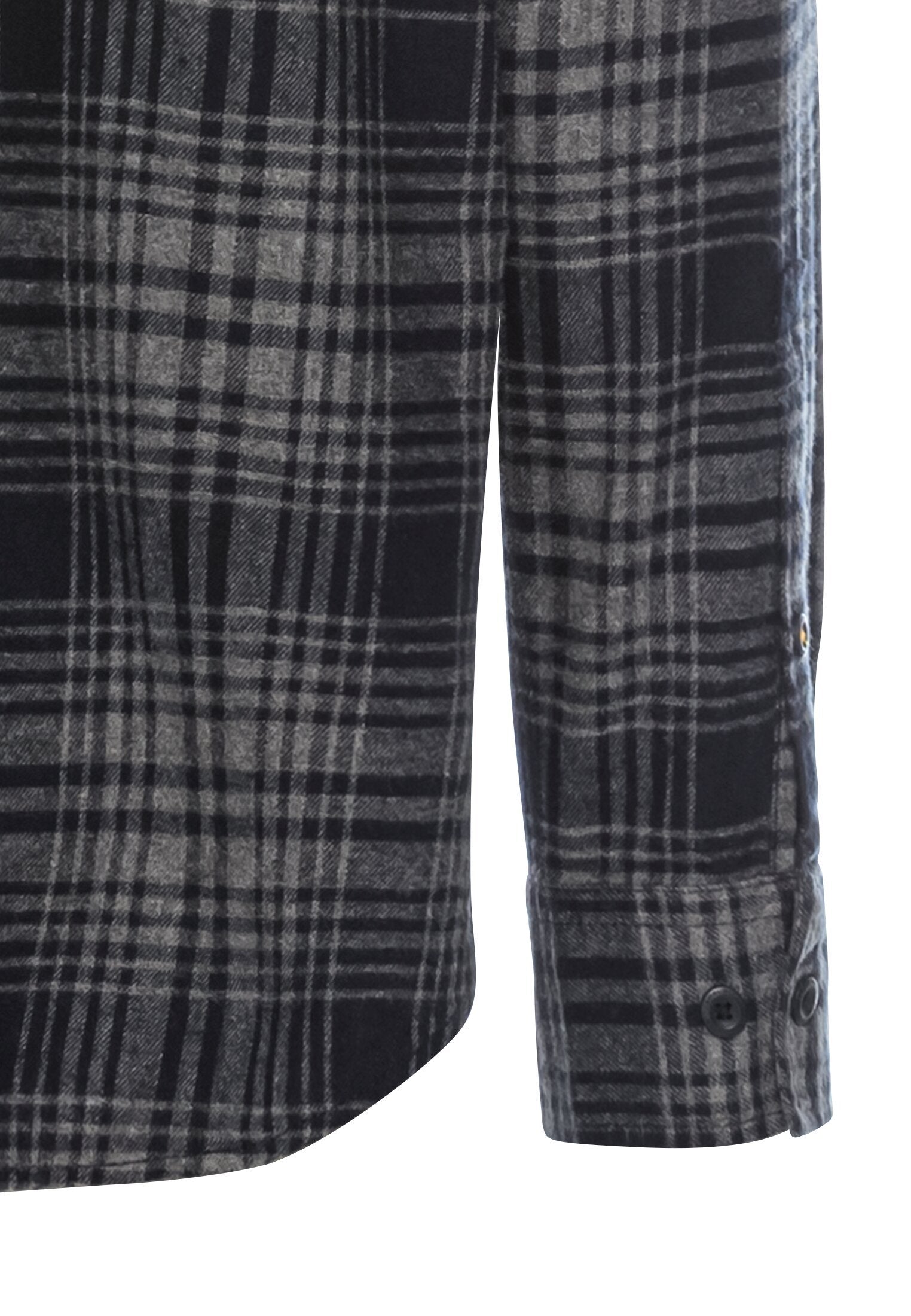 Langarmhemd mit Karomuster (Rock Grey)