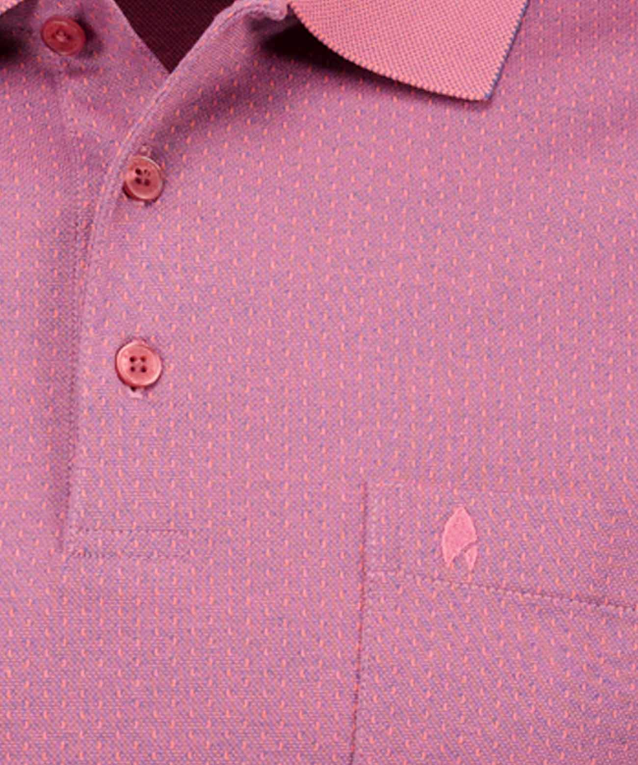 Softknit-Poloshirt Jacquard (Beere)