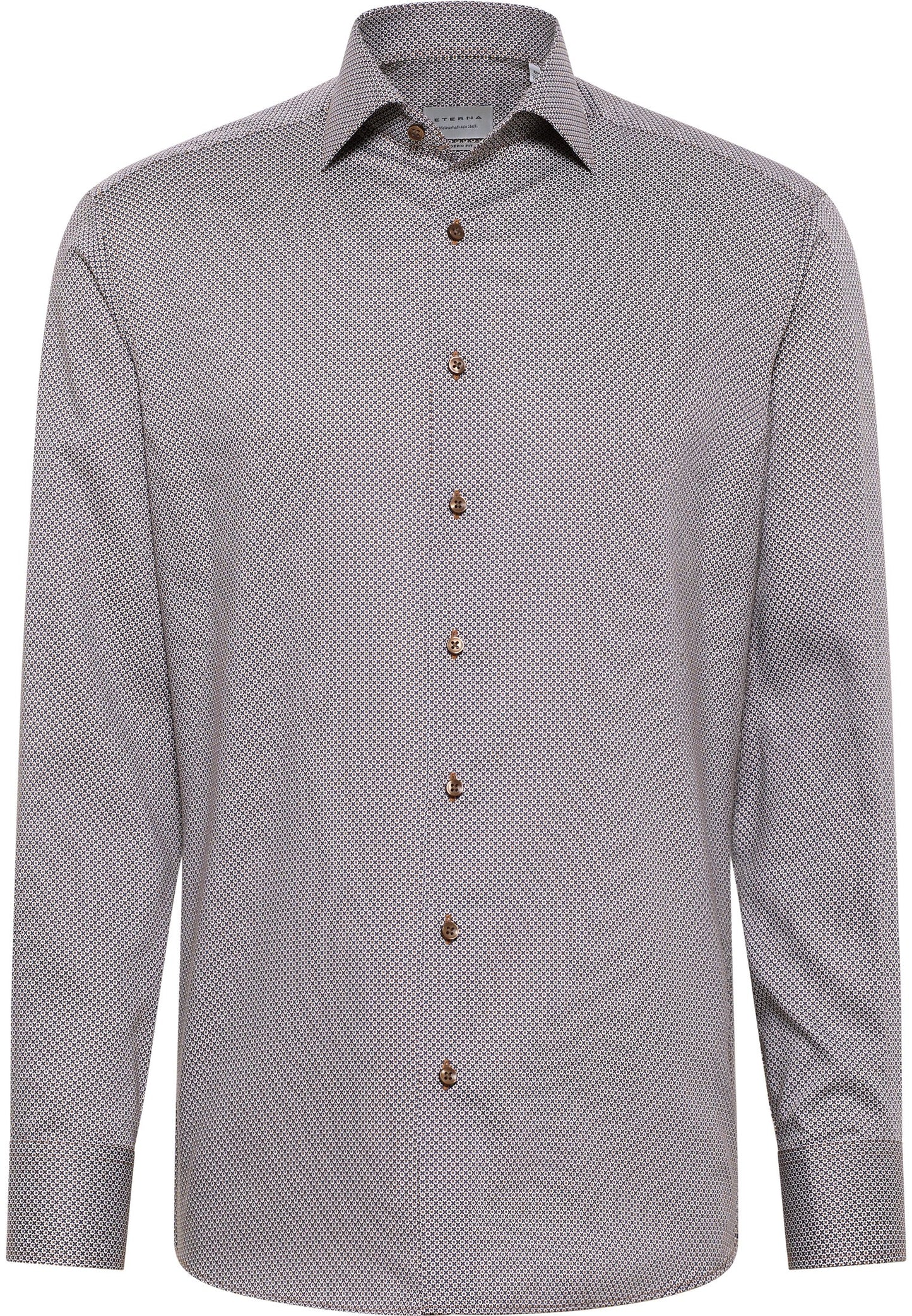 Hemd Twill Langarm (Beige-braun)