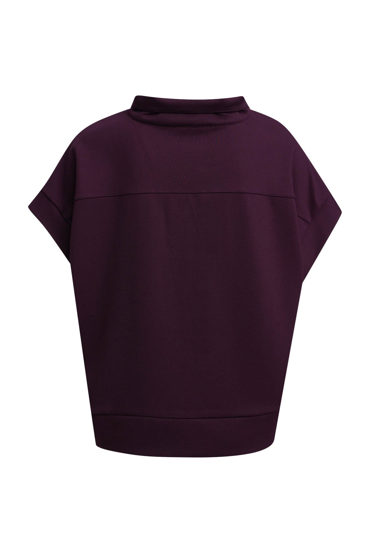 Fabric Mix Jacket (Plum)