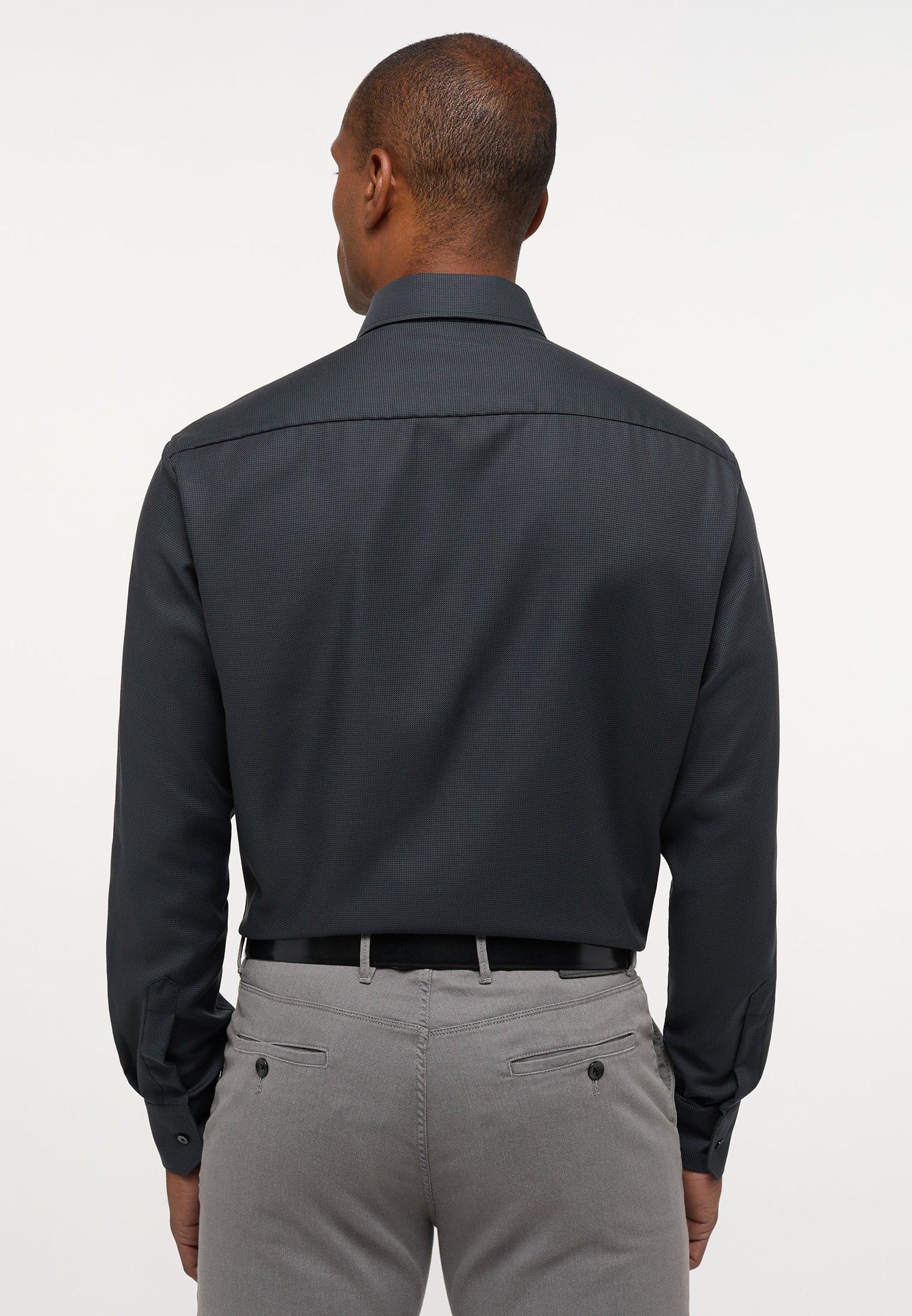 Hemd Twill Langarm (Anthrazit)
