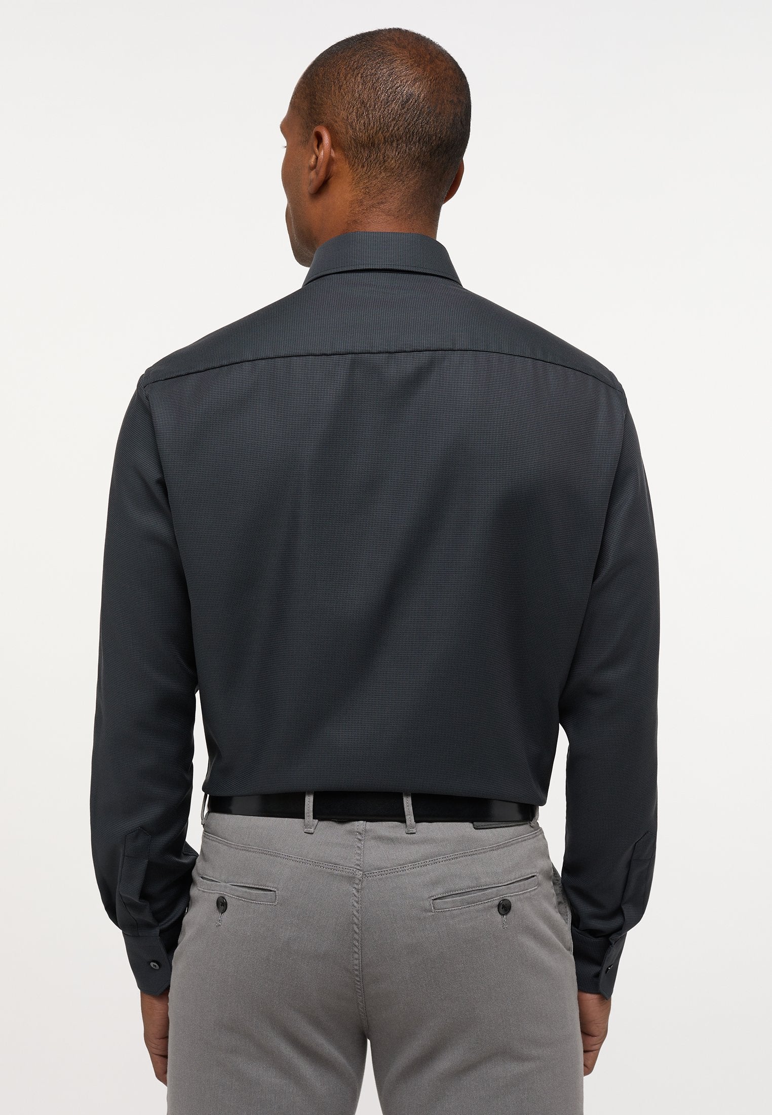Hemd Twill Langarm (Anthrazit)