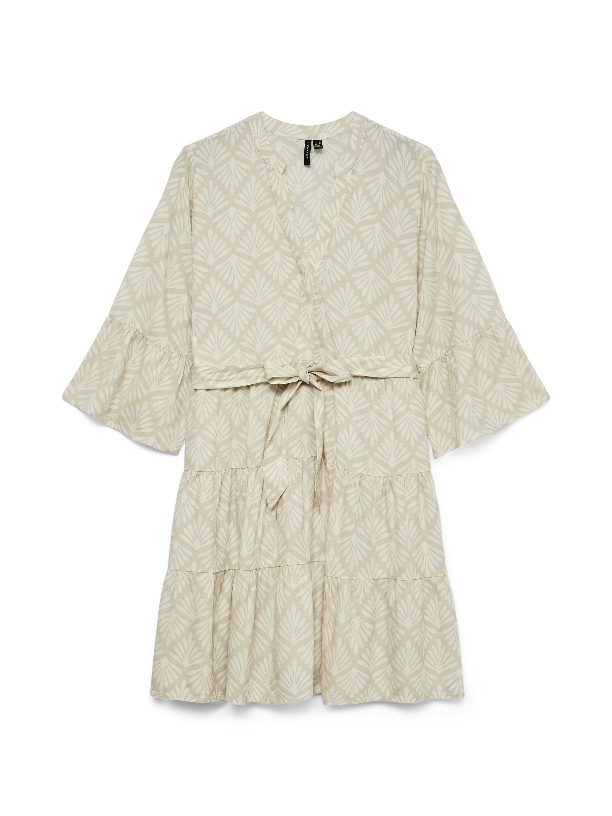 Vmmelba 3/4 Short Belt Dress Wvn Noos (Silver Lin)