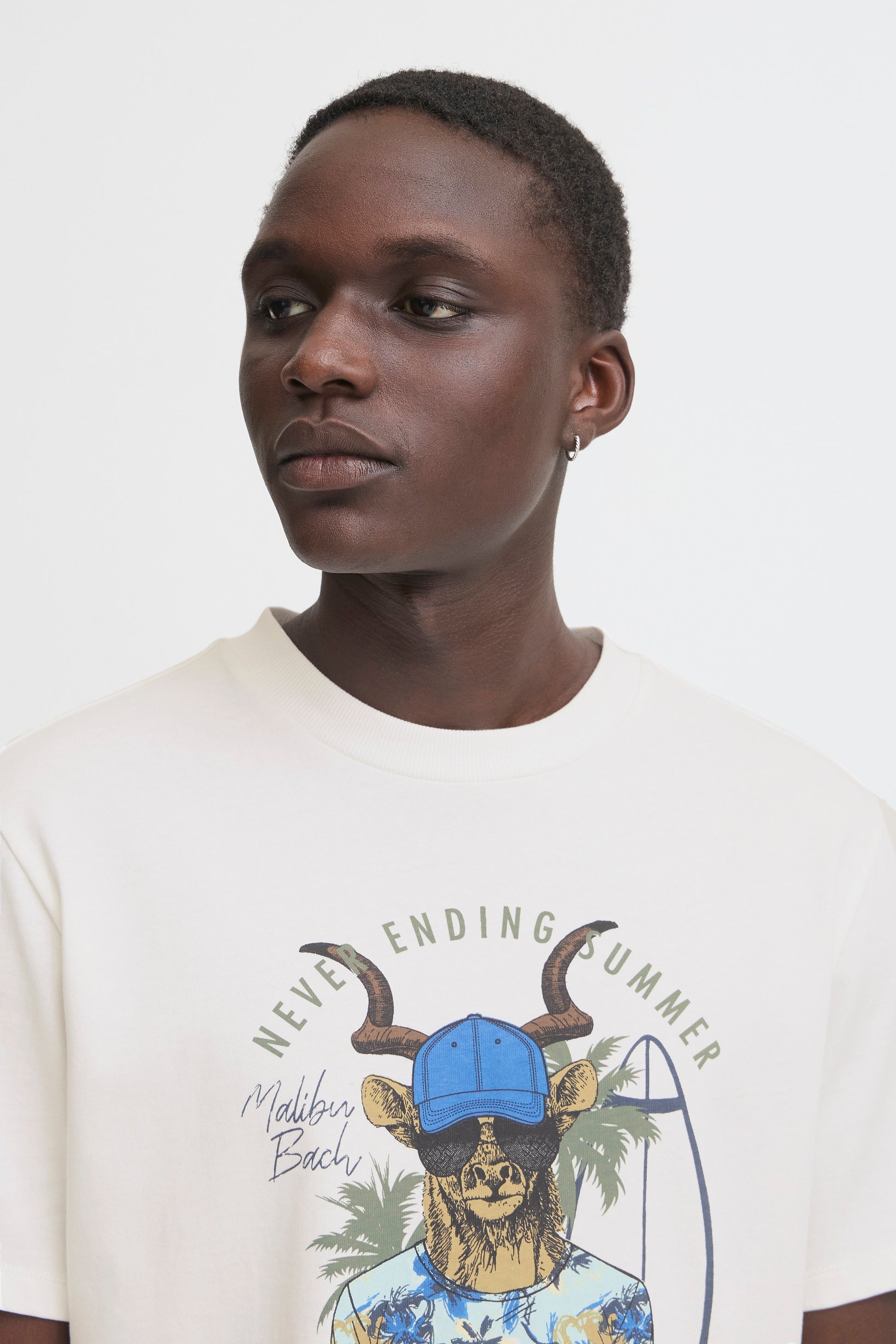 BHJERRON tee (White Deer)
