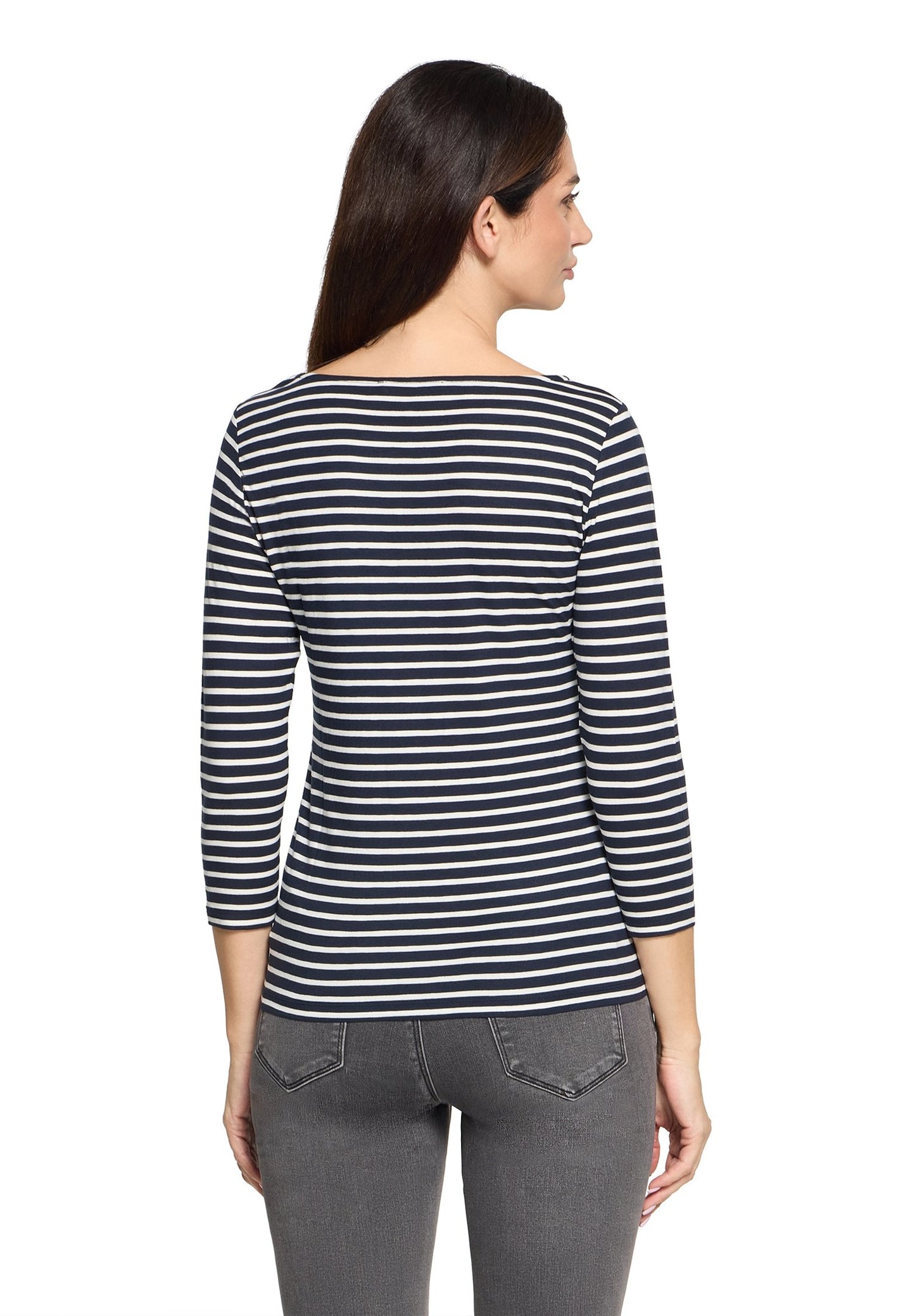 Basic Shirt (Dark Blue/cream)