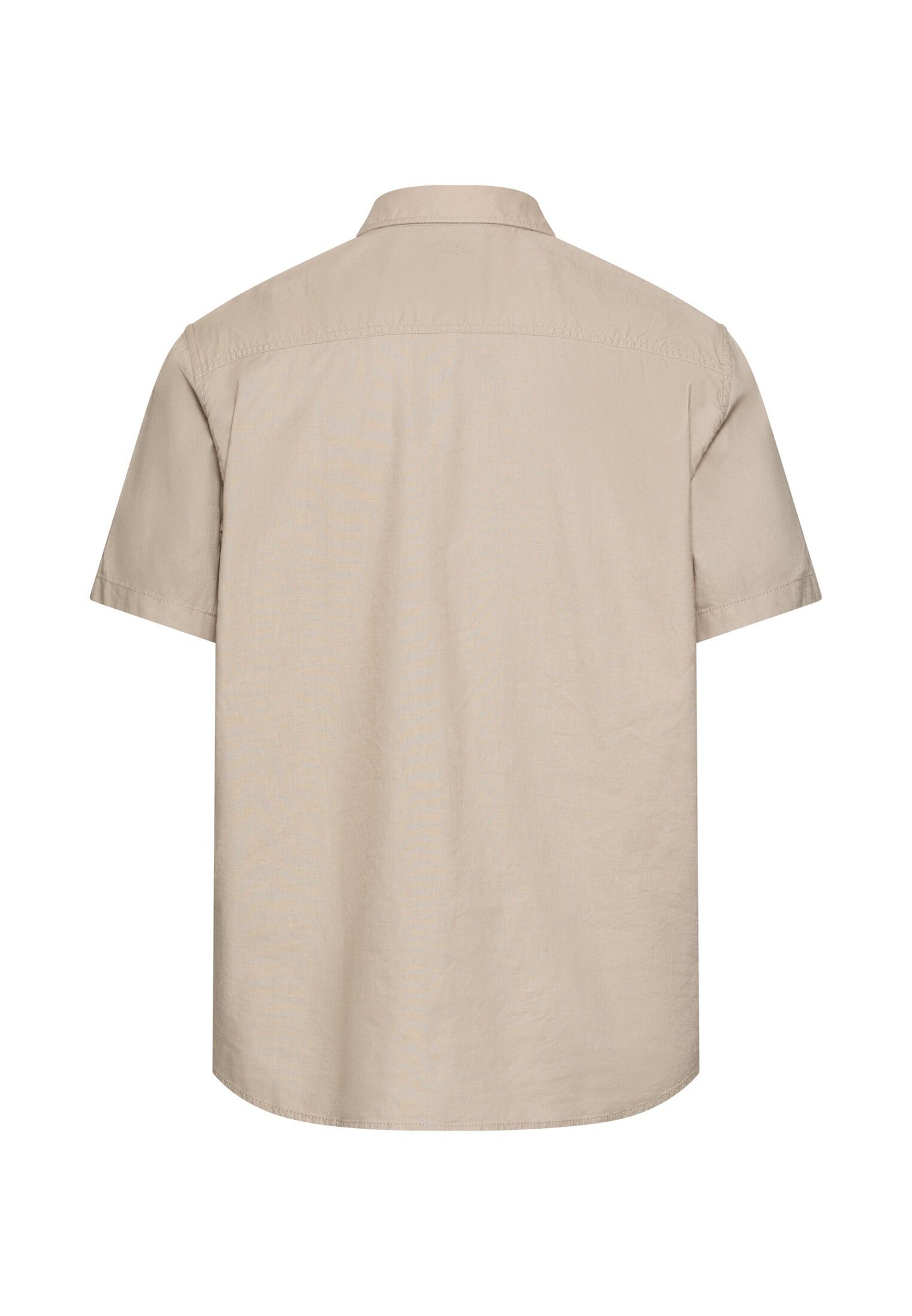 Kurzarmhemd aus Leinenmix (Light Beige)