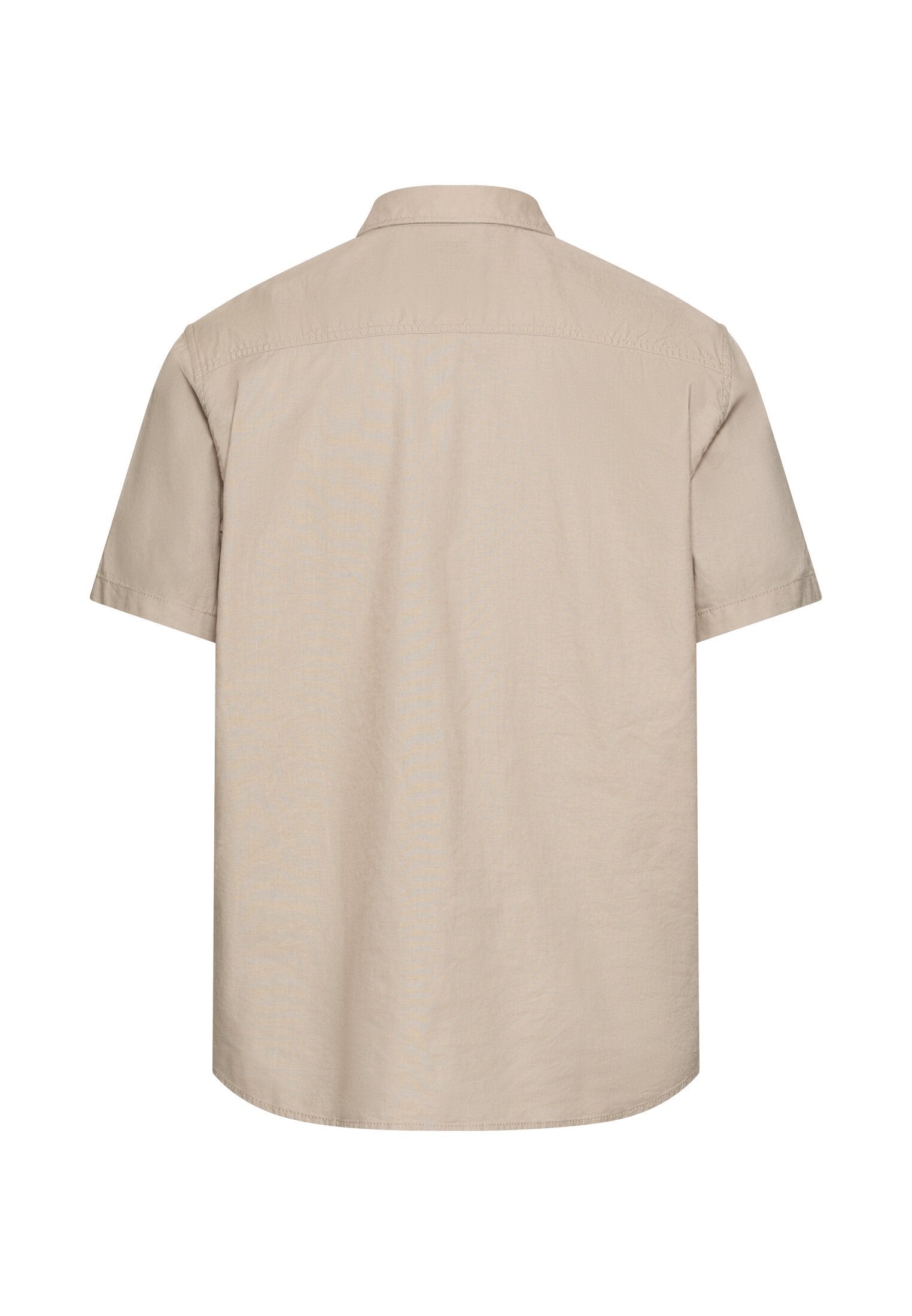 Kurzarmhemd aus Leinenmix (Light Beige)