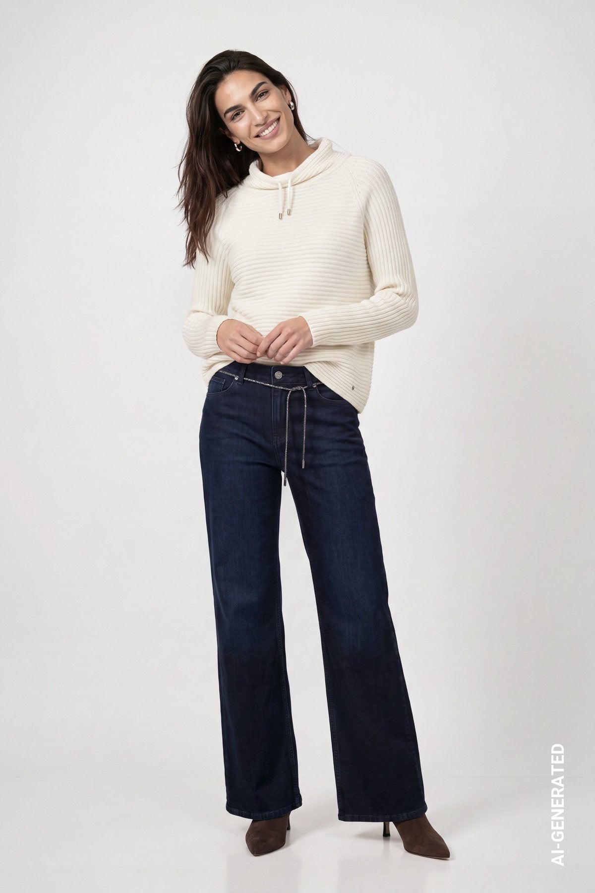 Pullover mit Rippenstruktur (Antique White)