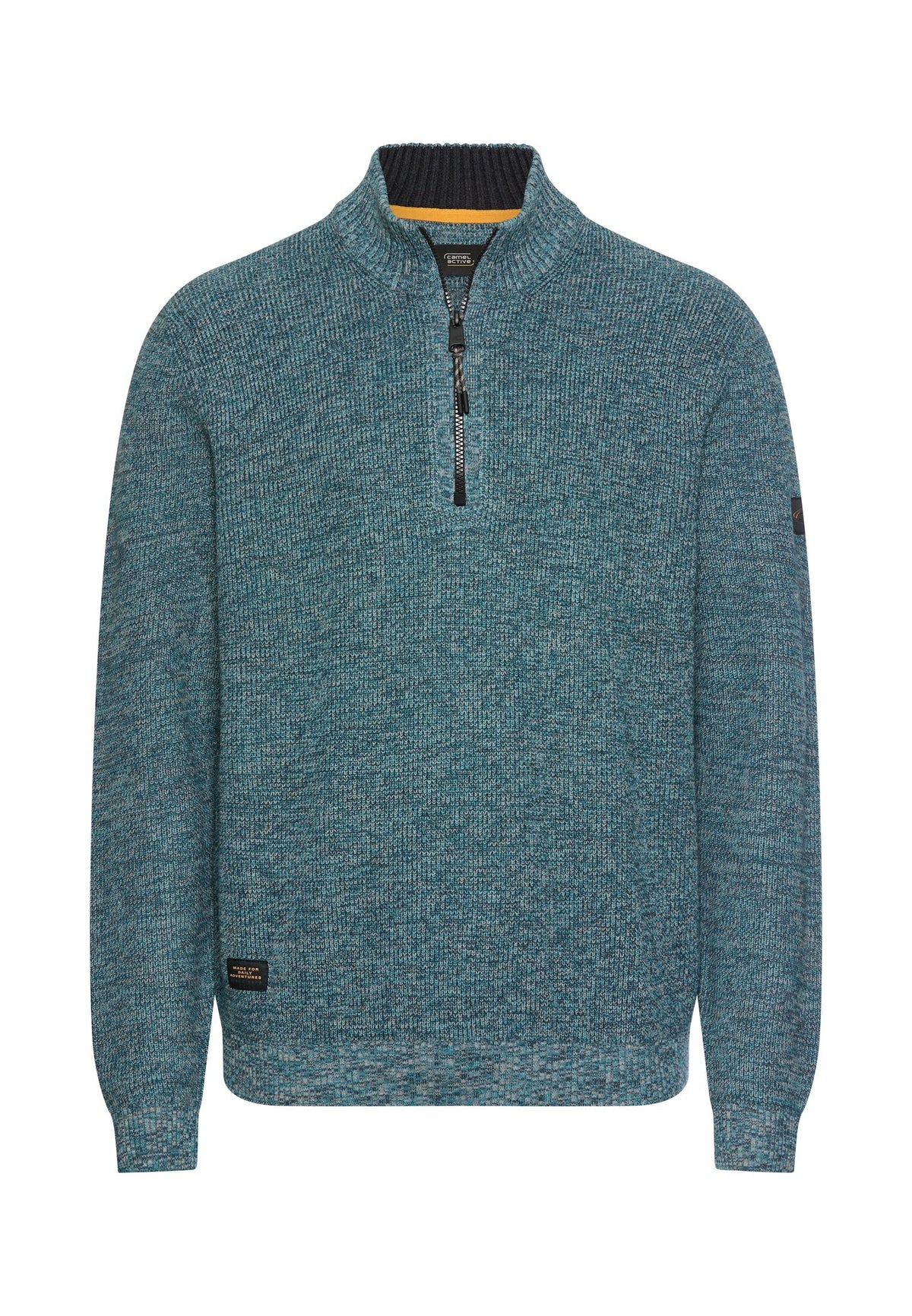 Strick-Troyer in melierter Optik (Tide Blue)