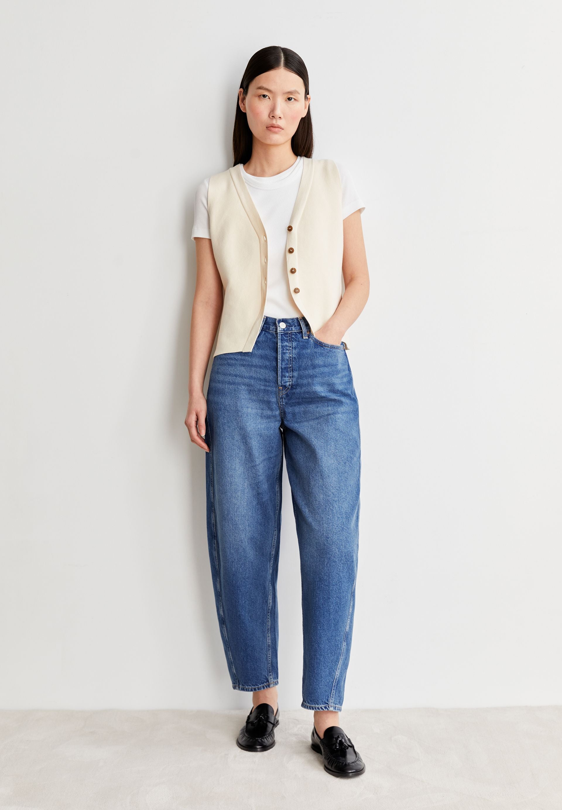 Baarly High Waist Barrel Jean (Crunchy)