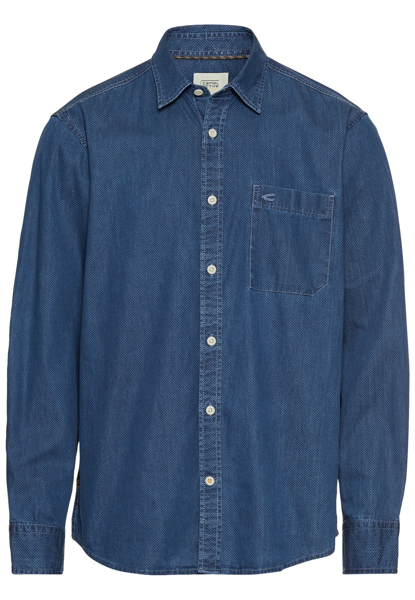 Langarm Hemd mit Allover-Print (Dark Navy)