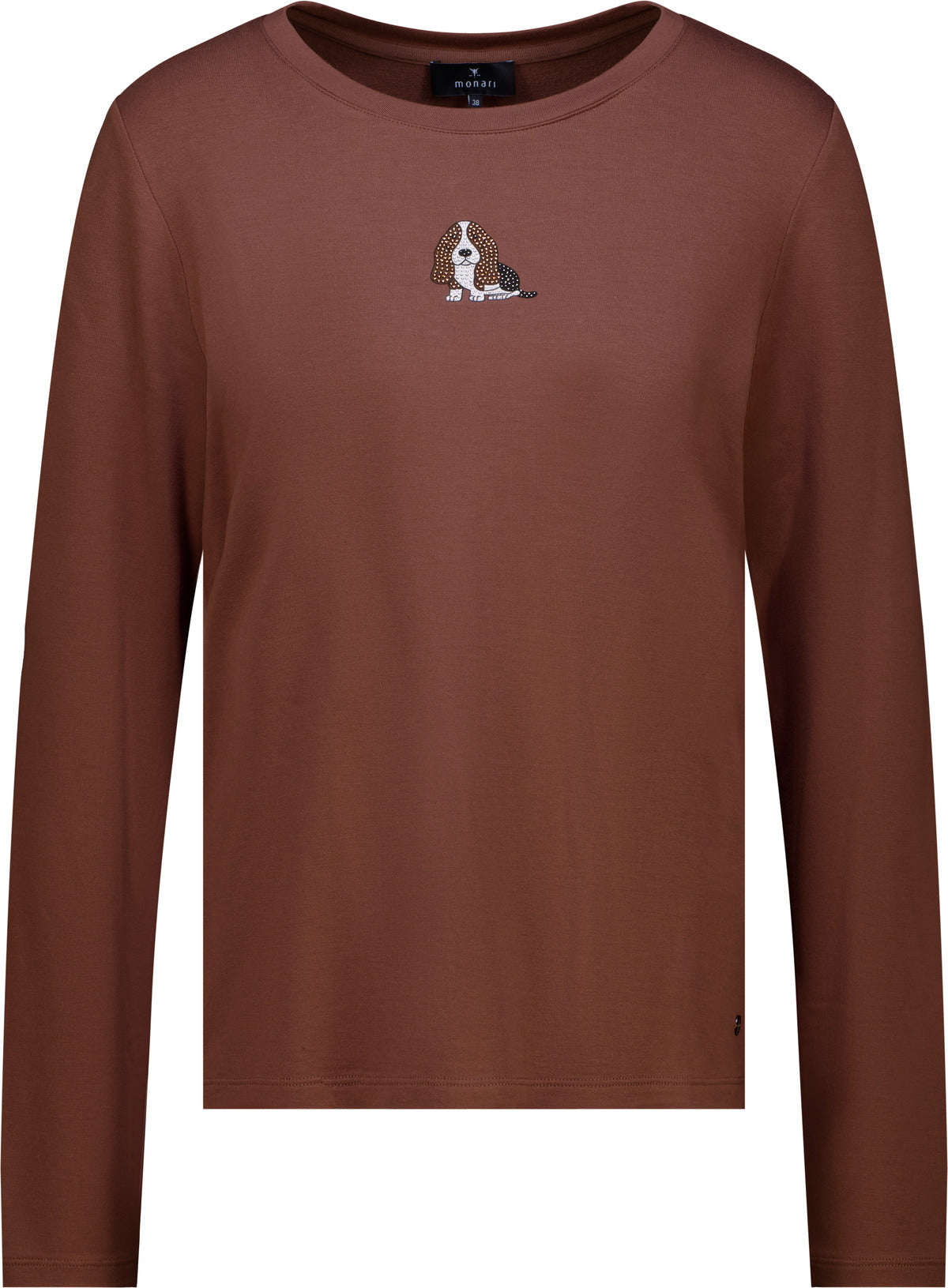 Langarmshirt mit Hundeprint (Chocolate Brown)