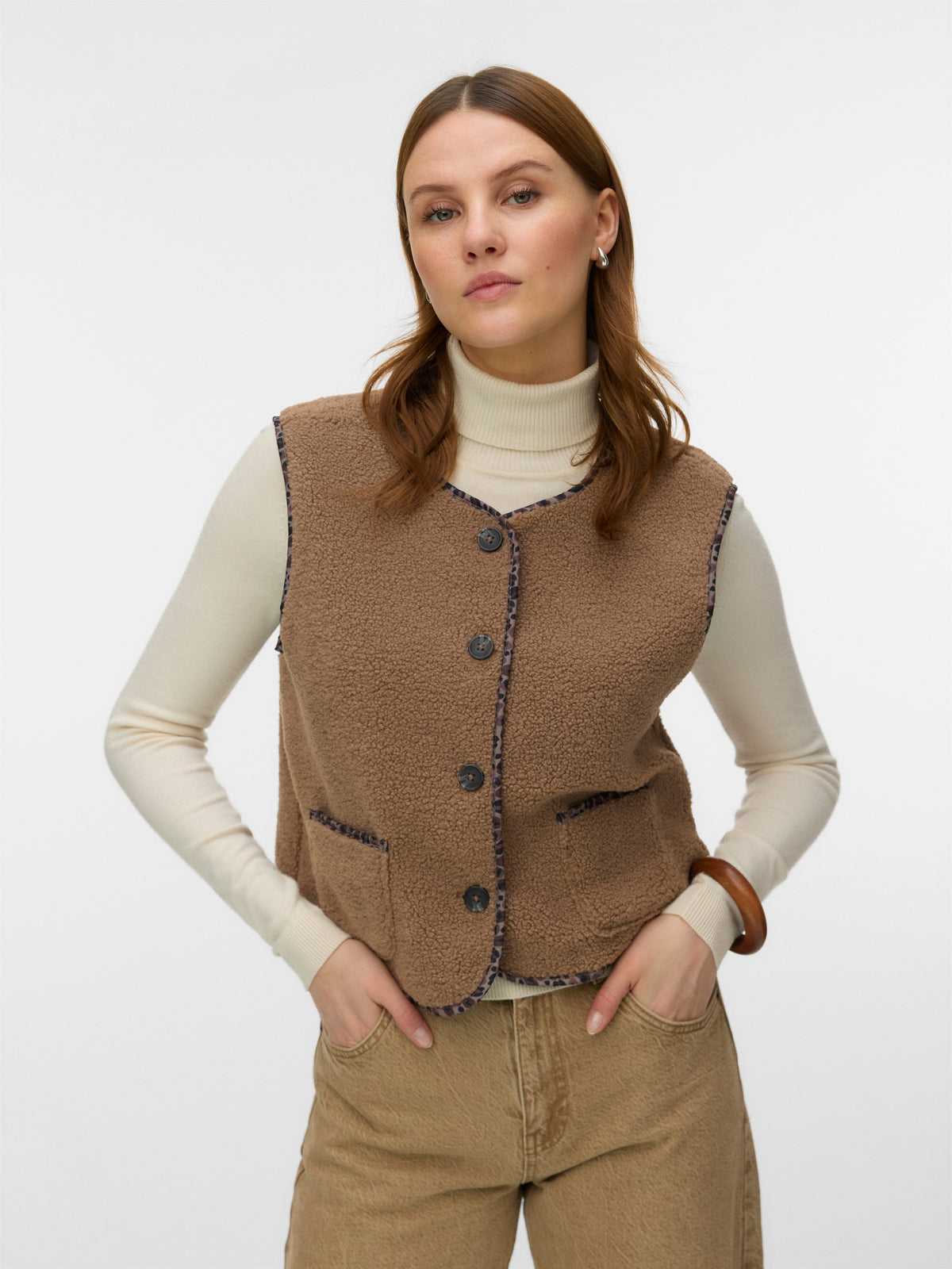 Vmmaya Sl Gilet Jrs Btq (Fossil/leo)
