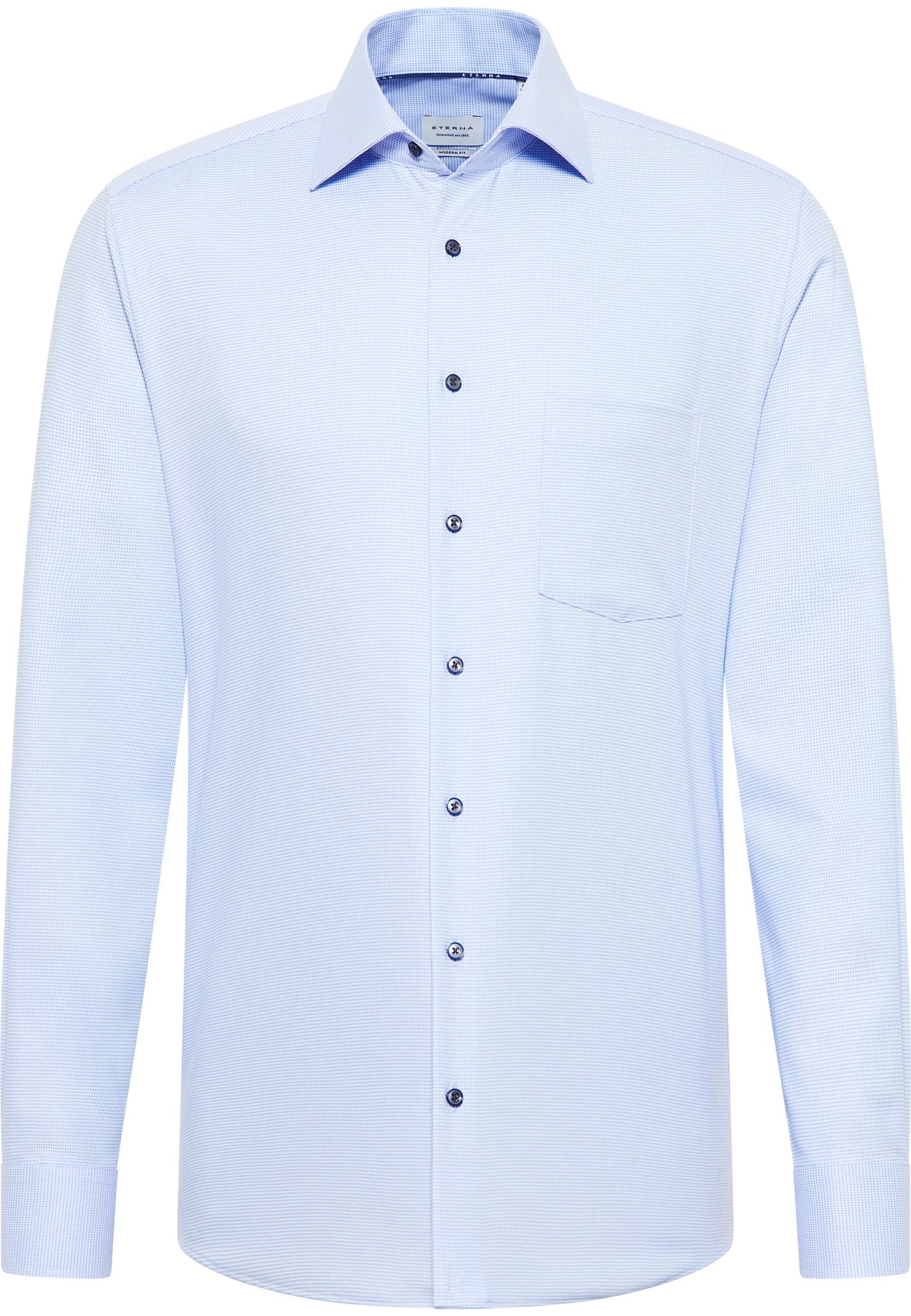 Hemd Twill Langarm (Mittelblau)