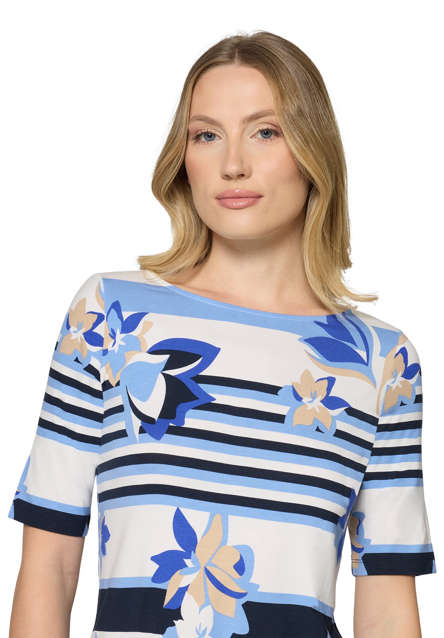 Basic Shirt (Blue/cream)