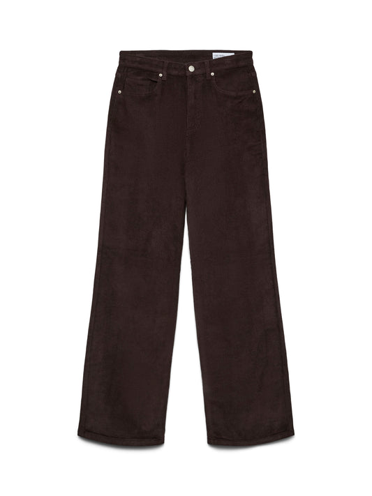 Vmtessa Hr Wide Corduroy Pants Ga Noos (Chocolate Tor)