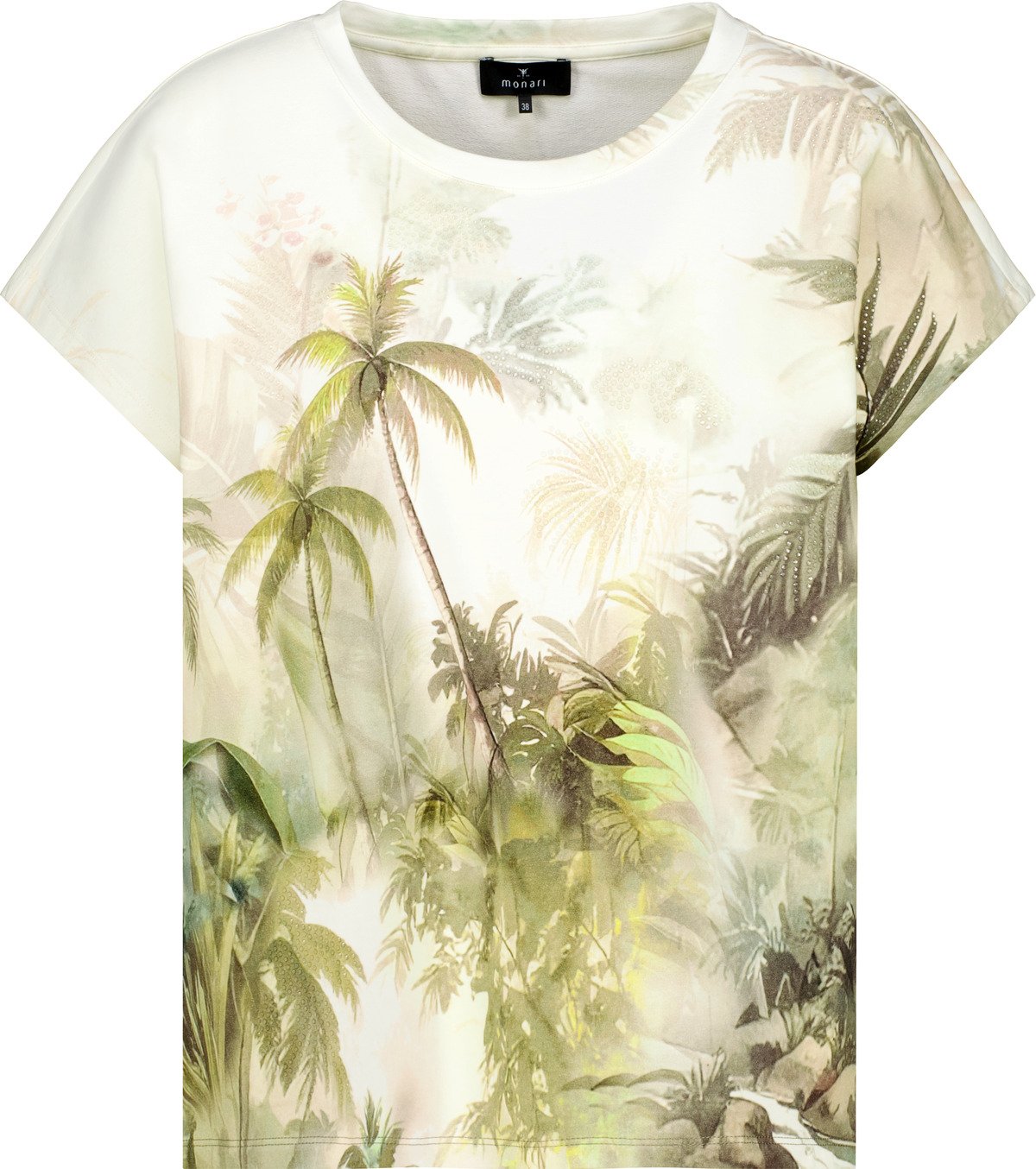 T-Shirt (Olive Gemustert)