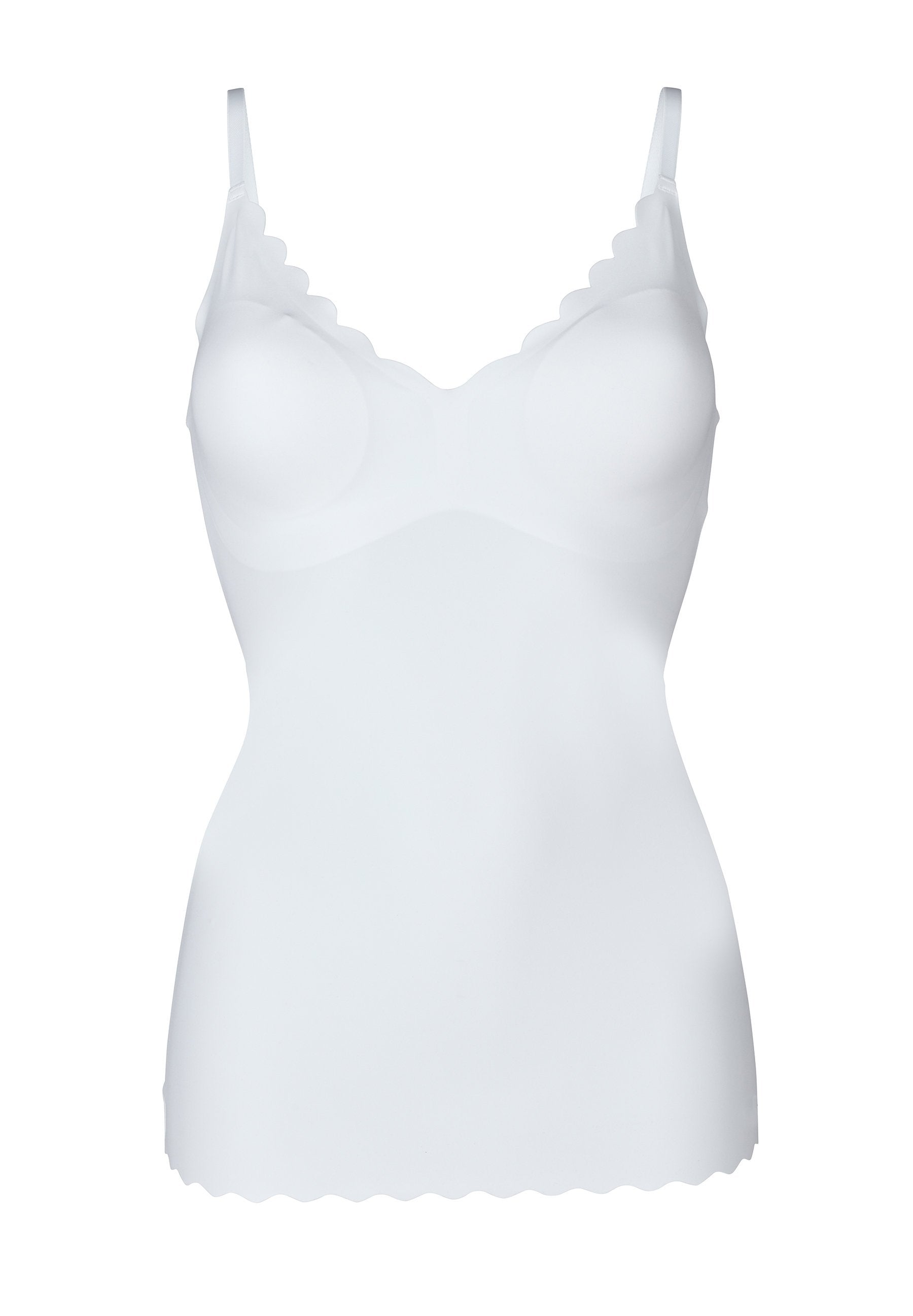 Skiny Damen Spaghettishirt herausnehmbare Pads Micro Essentials (White)