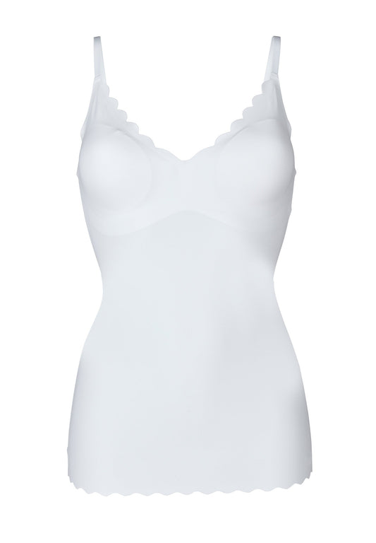 Skiny Damen Spaghettishirt herausnehmbare Pads Micro Essentials (White)
