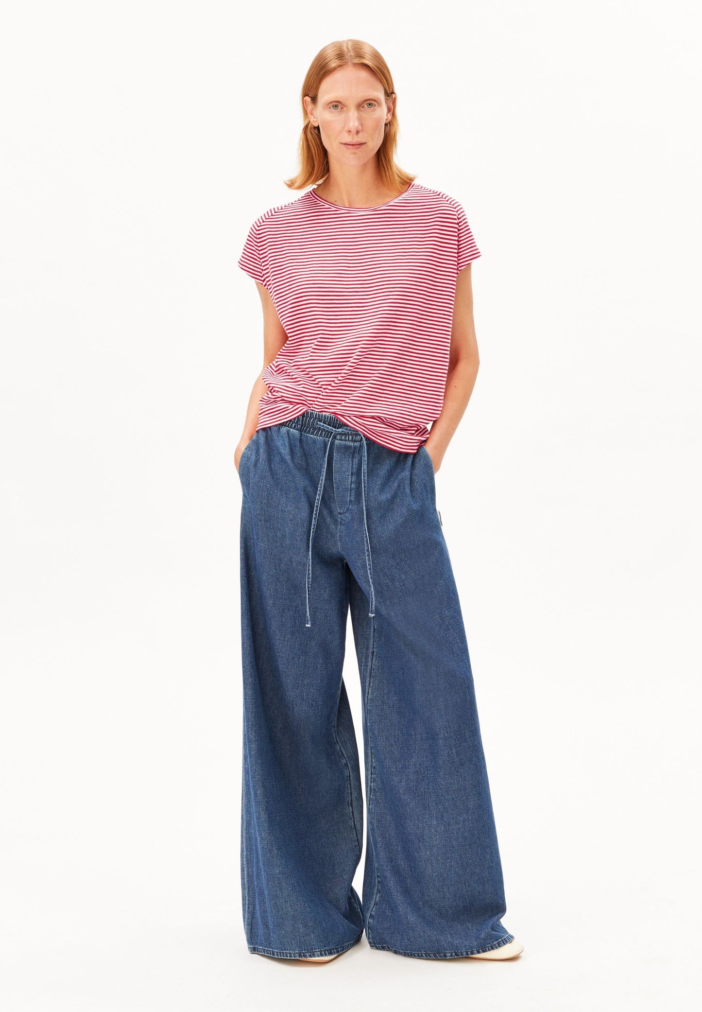 Slub Jersey Stripe T-shirt (Pink Mist-mars)