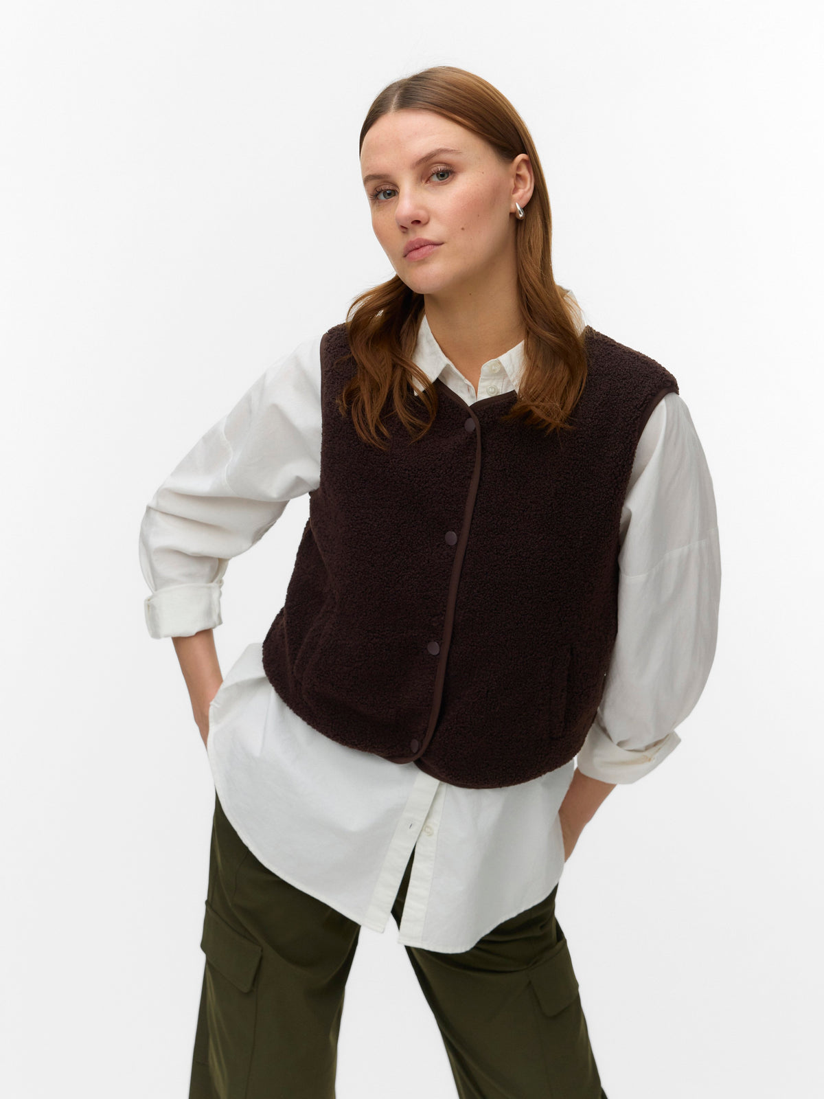 Vmmaya Sl Gilet Jrs Btq (Chocolate)