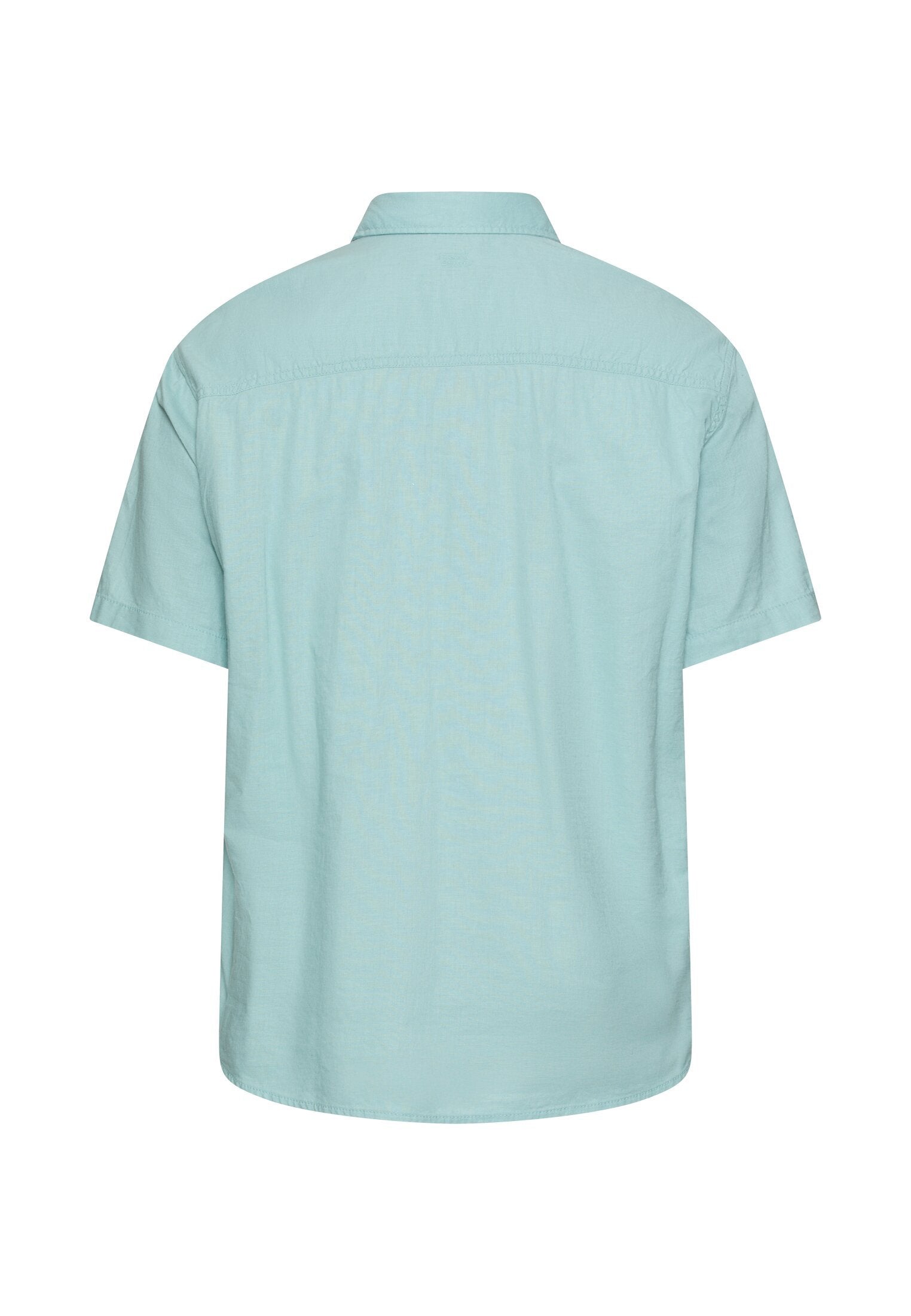 Kurzarmhemd aus Leinenmix (Ocean Green)