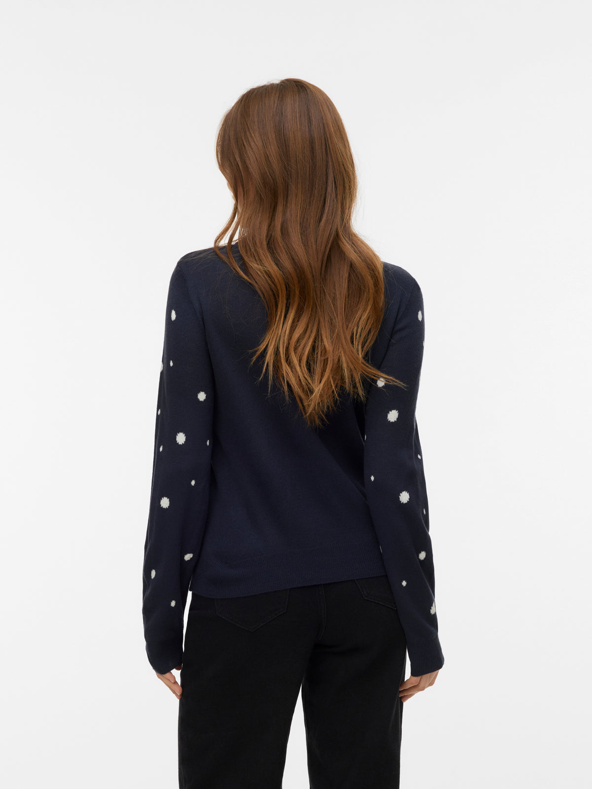 Vmfrostydeer Ls O-neck Pull. Xmas Box (Navy Blaze)