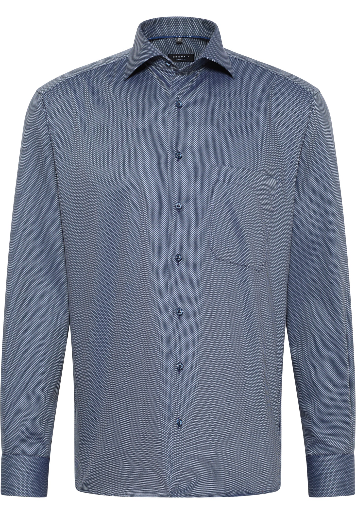 ETERNA Strukturhemd im Dobbydesign COMFORT FIT (Grau)