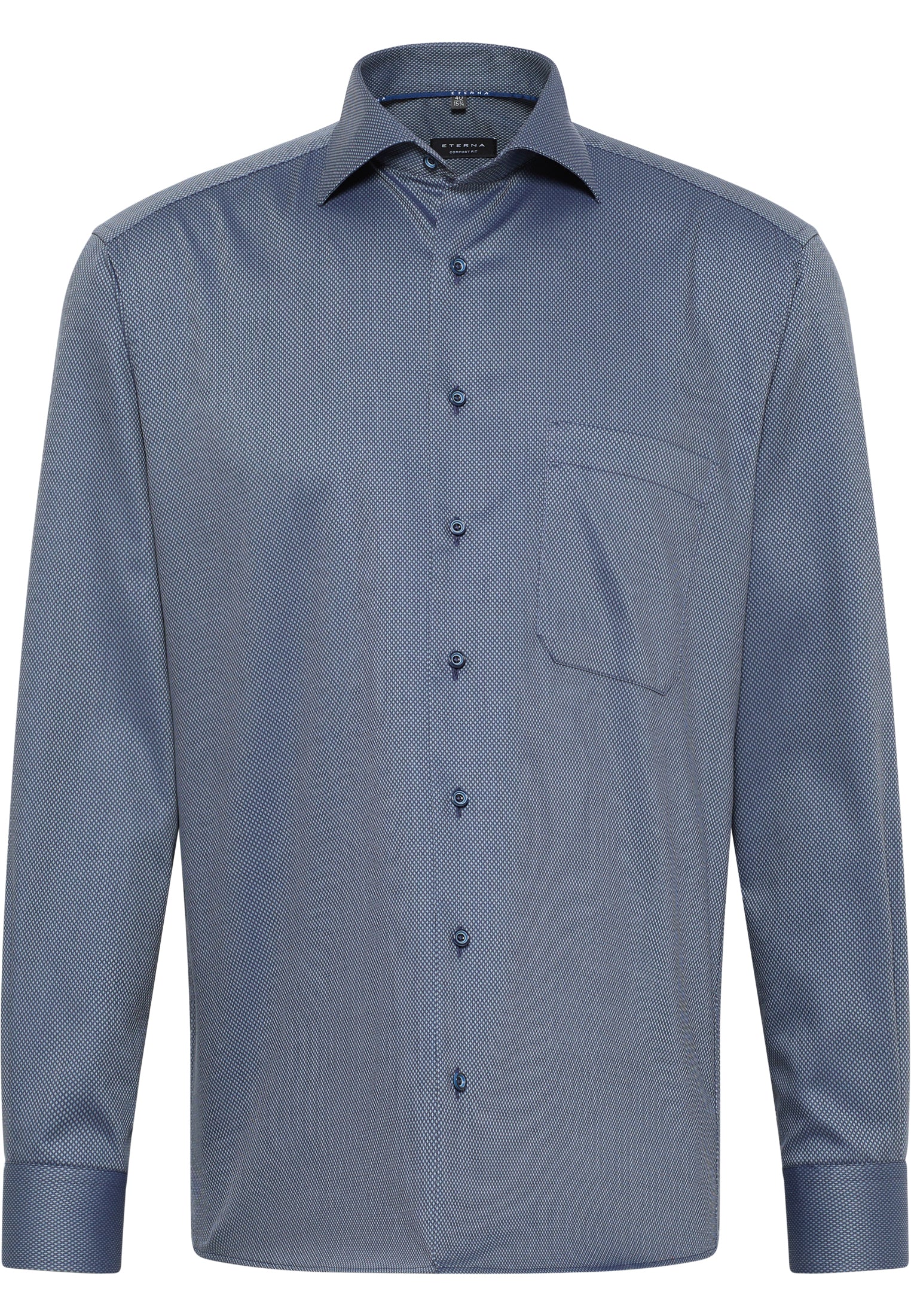 ETERNA Strukturhemd im Dobbydesign COMFORT FIT (Grau)