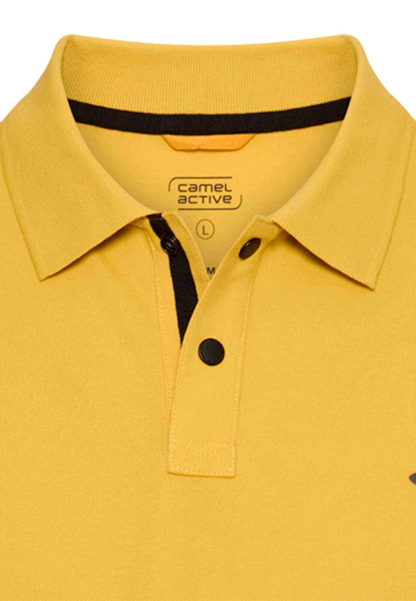 Poloshirt mit Kontrastdetails (Sun Yellow)