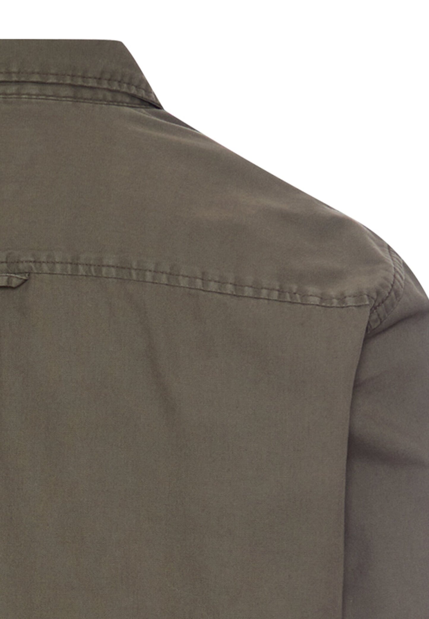 Baumwollhemd mit Kent-Kragen (Olive Brown)