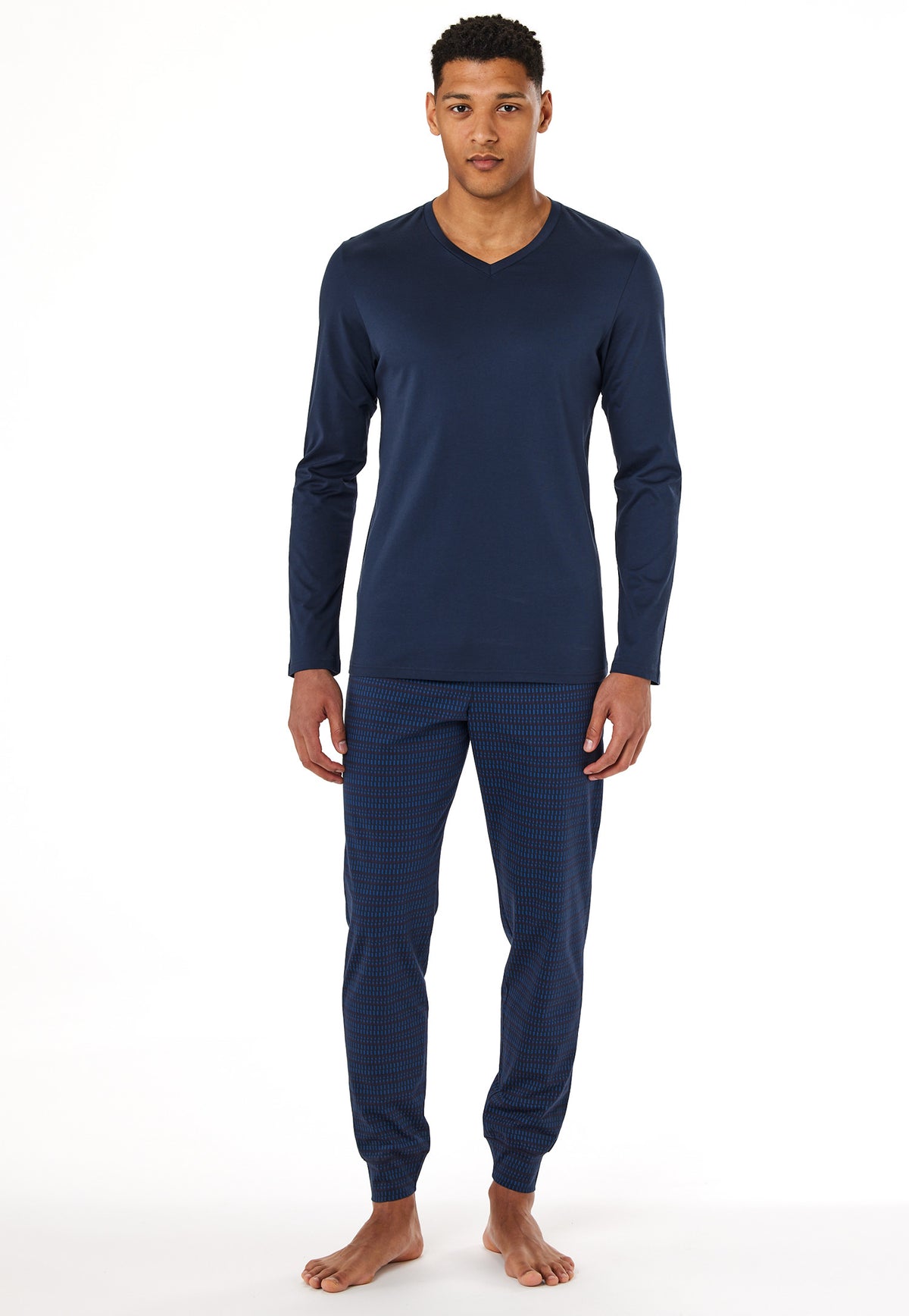 Schlafanzug lang (Deep Sea Blue)