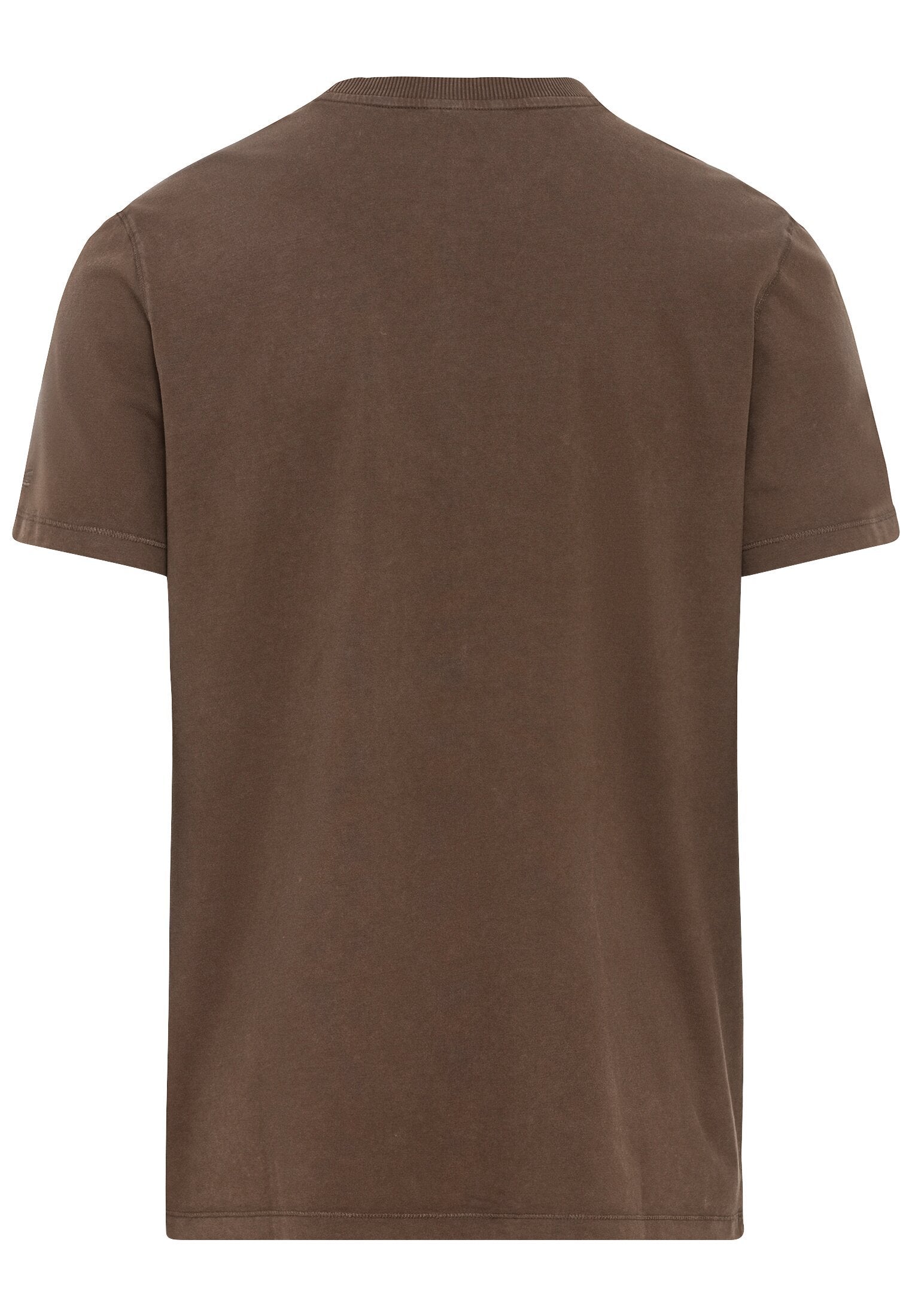 Kurzarm T-Shirt mit Naturprint (Dark Choclate)