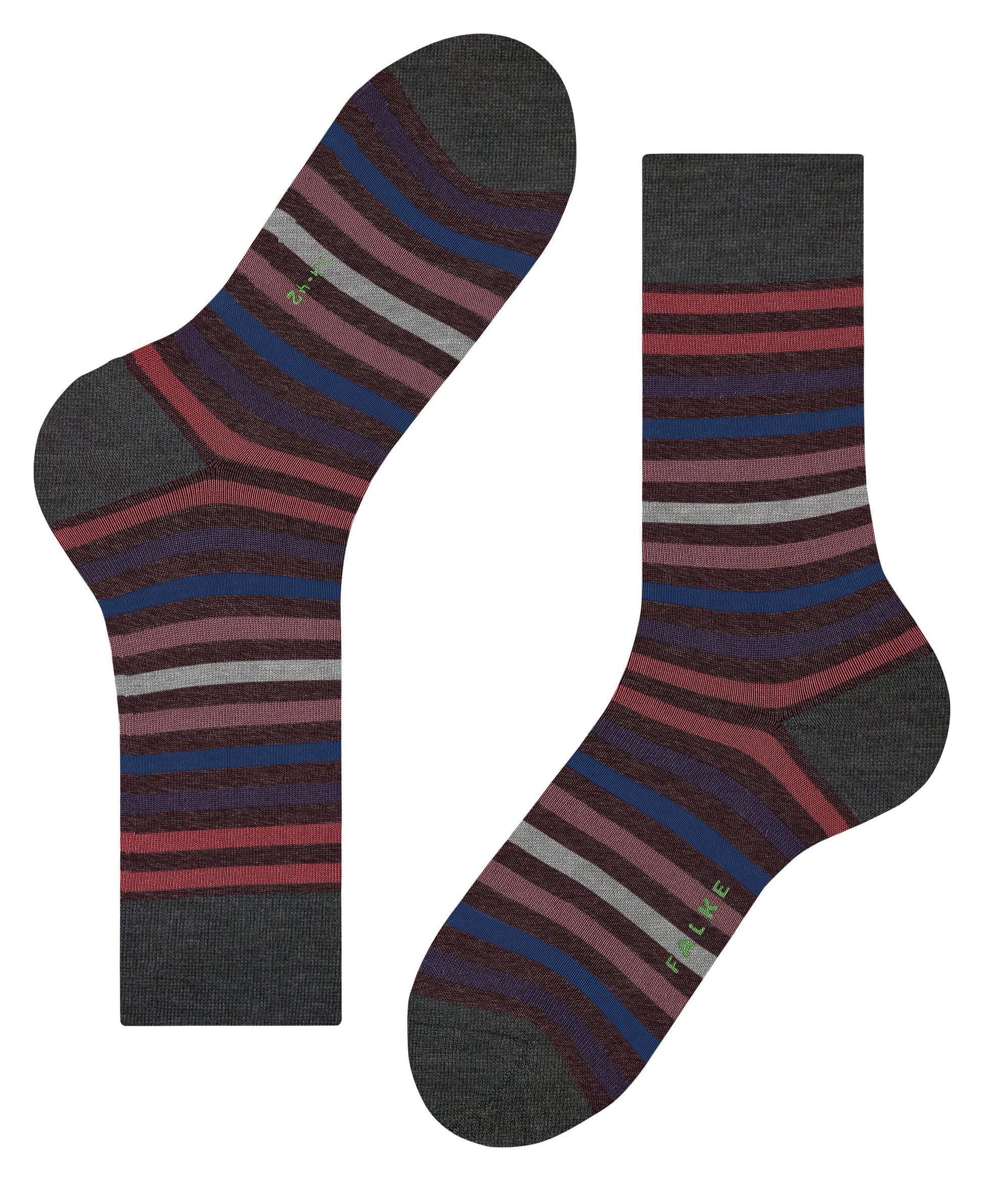 FALKE Tinted Stripe Herren (Barolo)