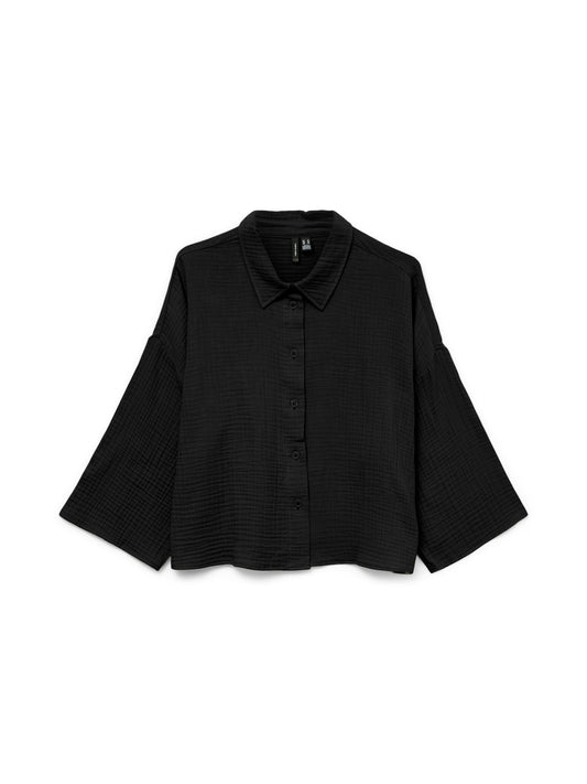 Vmnatali Crop Shirt Wvn Ga Noos (Black)