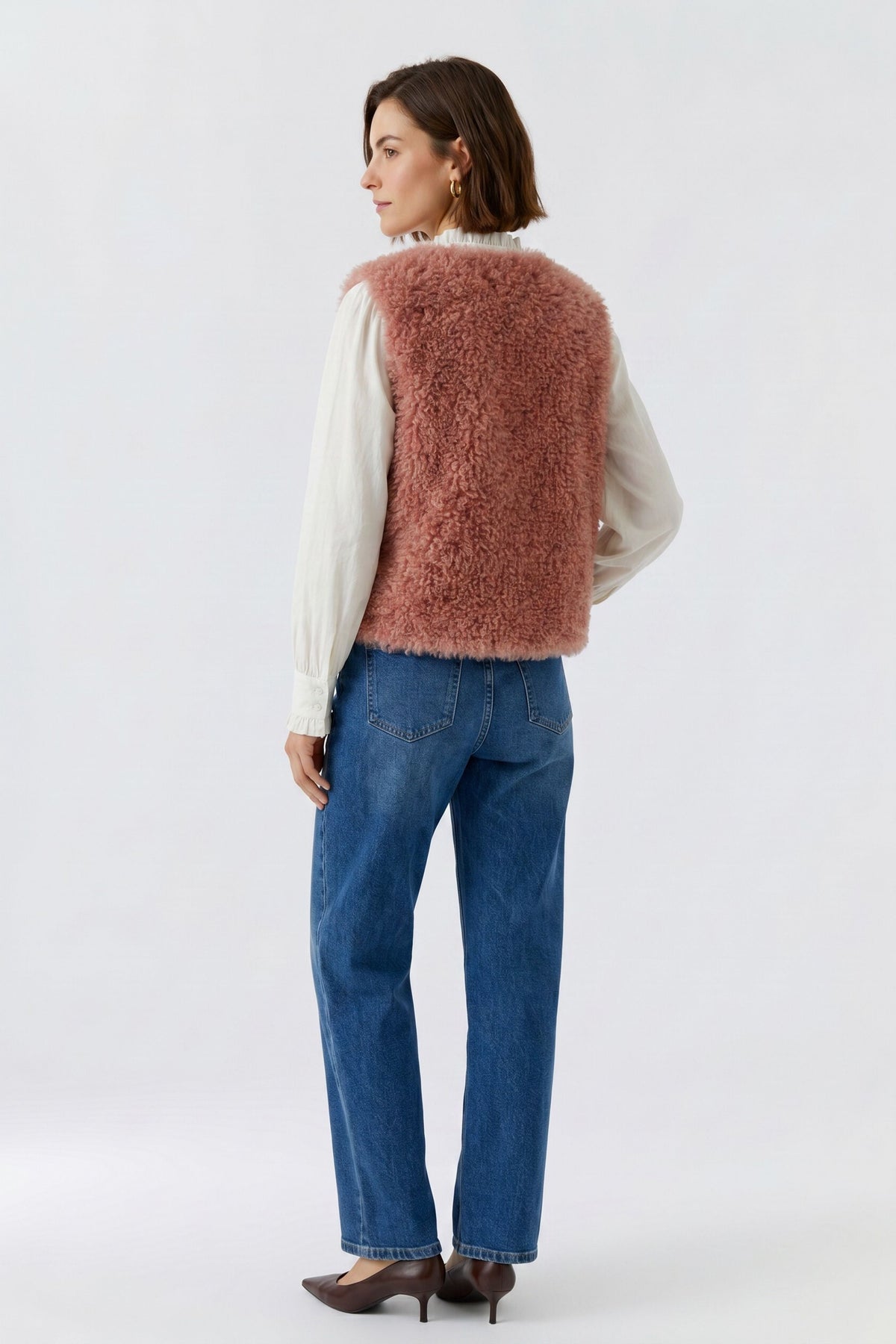 Weste Kunstfell (Rose)