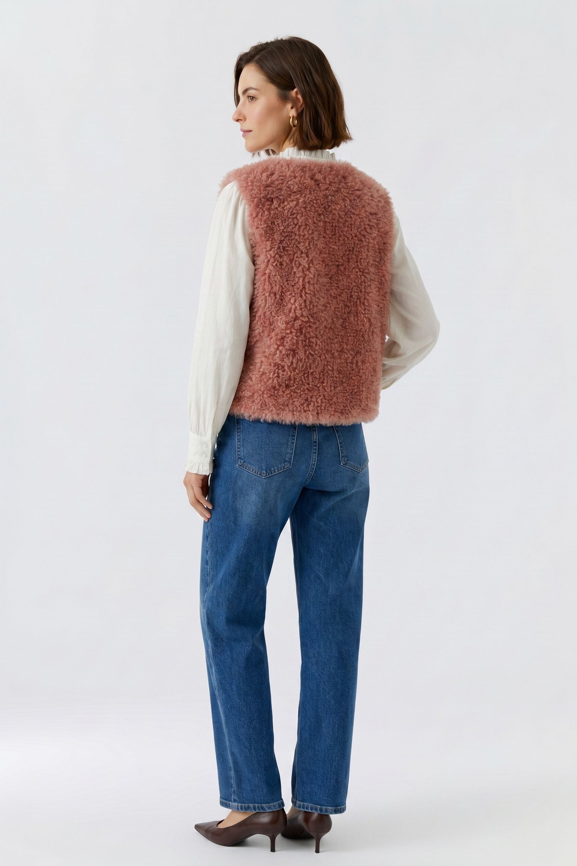 Weste Kunstfell (Rose)