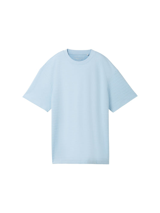 T-Shirt mit Struktur (Middle Sky Blu)