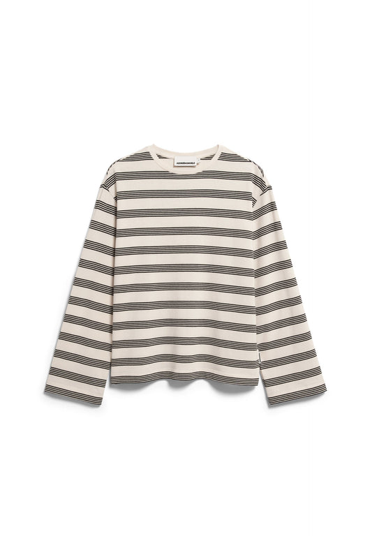 Marynaa Fine Stripe Longsleeve (Oatmilk-black)