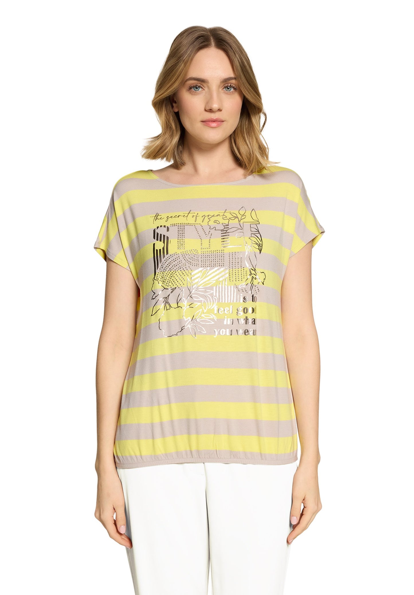 Printshirt (Beige/yellow)