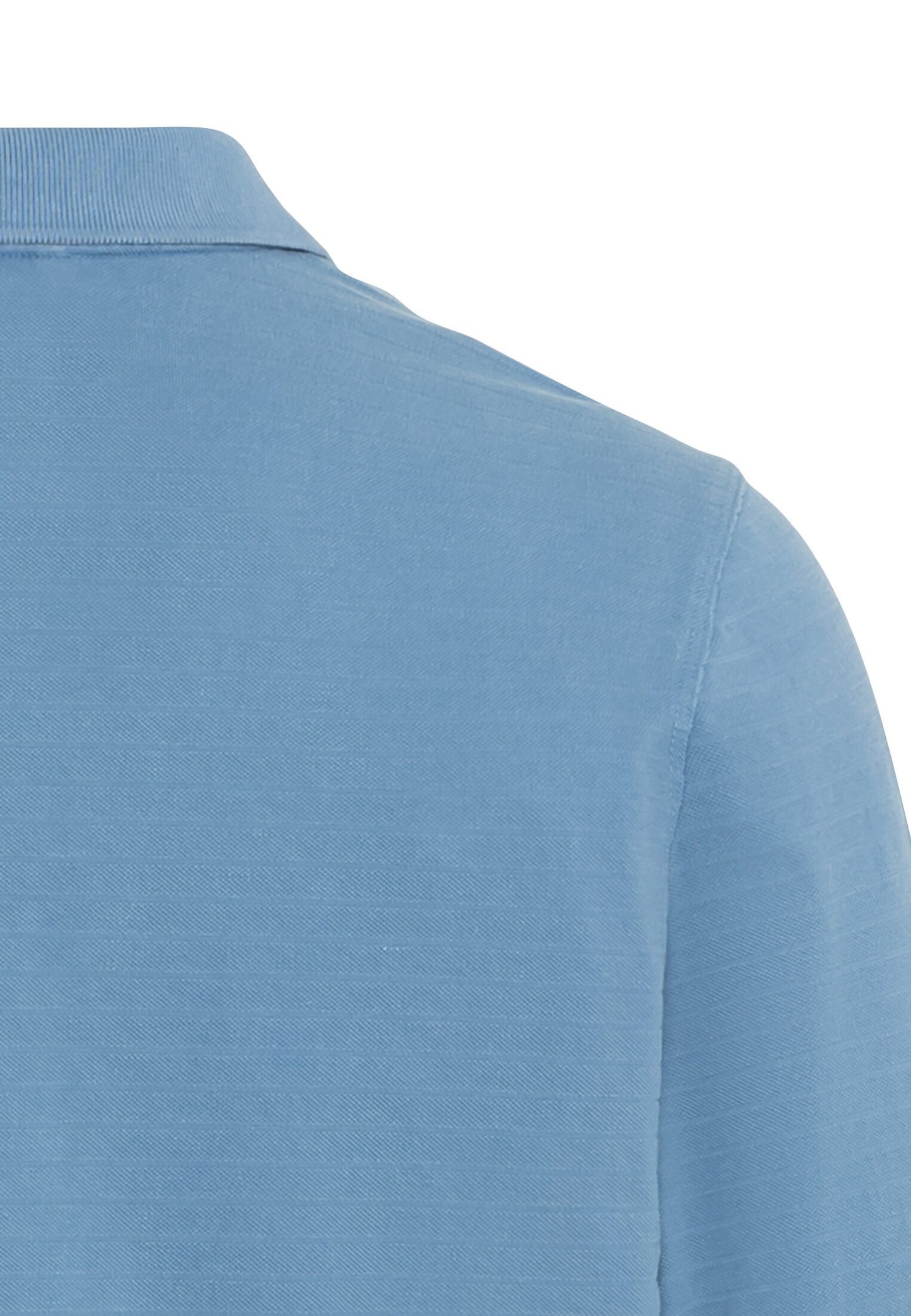 Langarm-Poloshirt aus reiner Baumwolle (Elemental Blue)