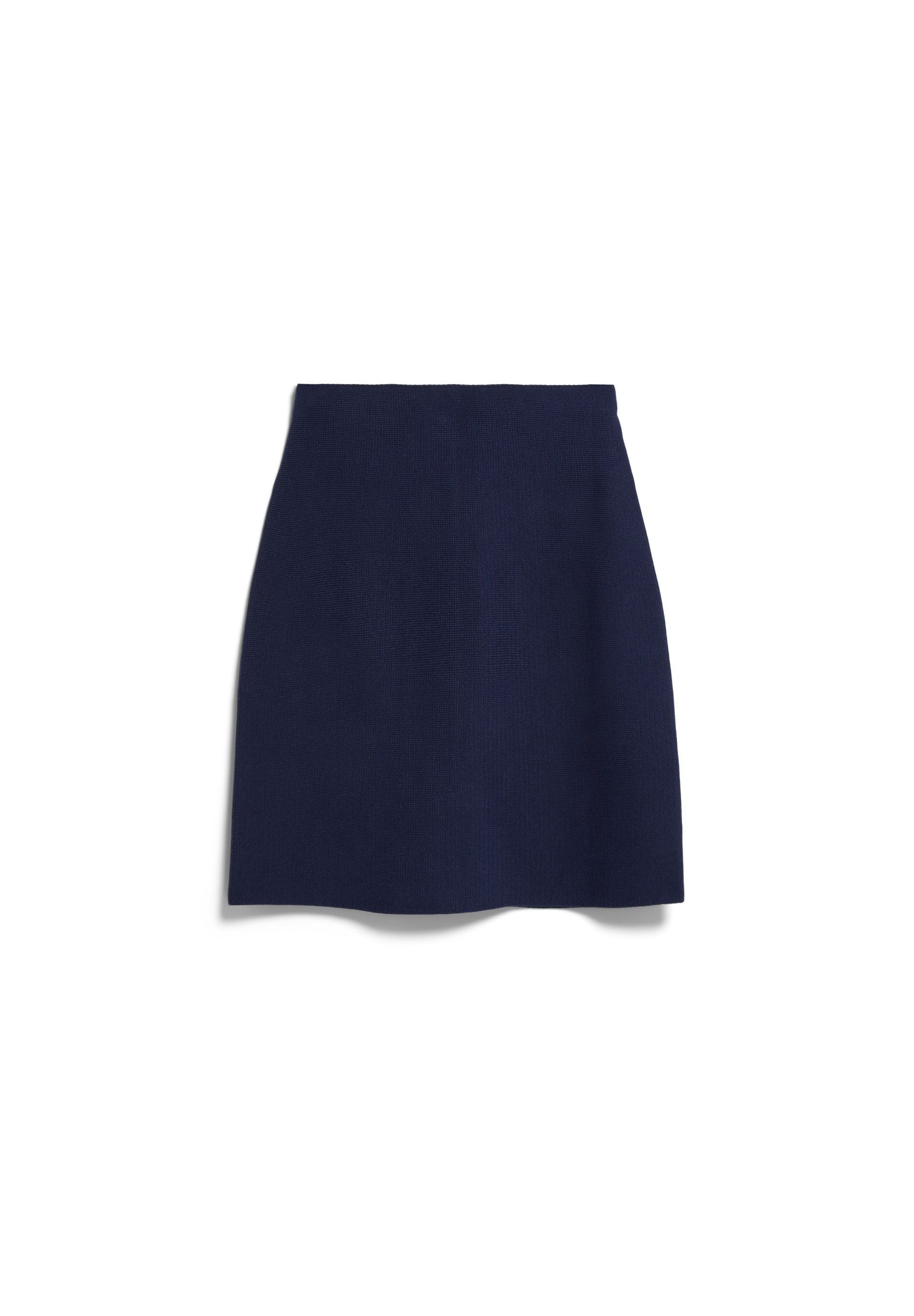 Compact Knit Skirt (Tinted Navy)