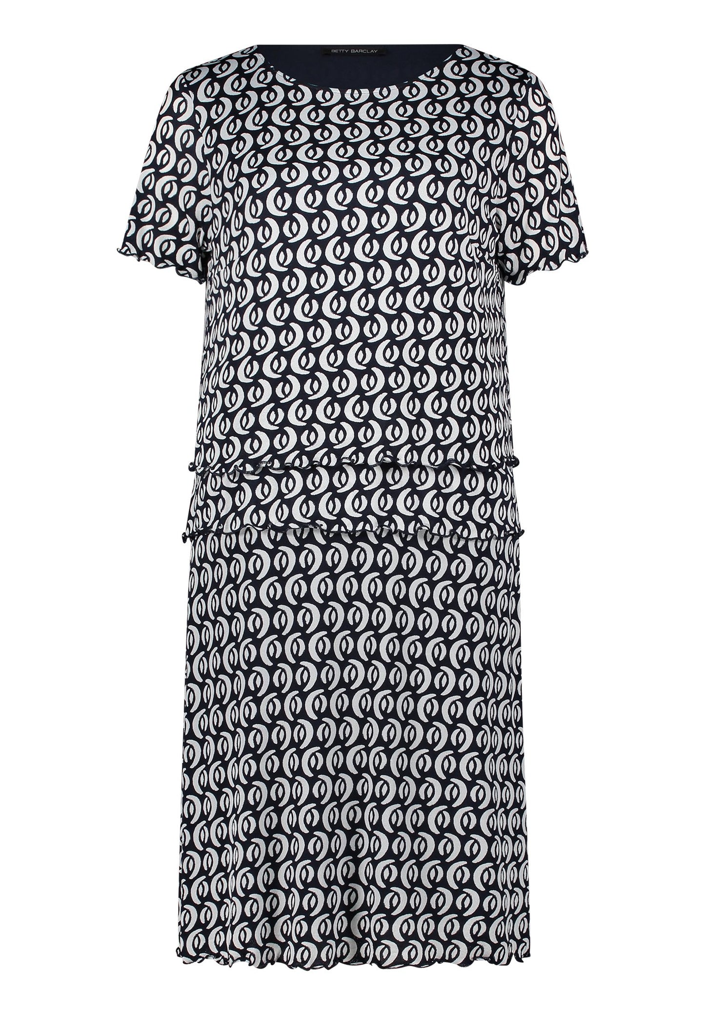 Stufenkleid (Dark Blue/cream)