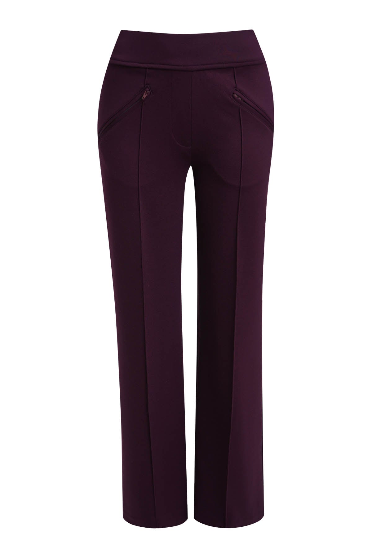 Interlock Pants With Zipped Pockets (Plum)